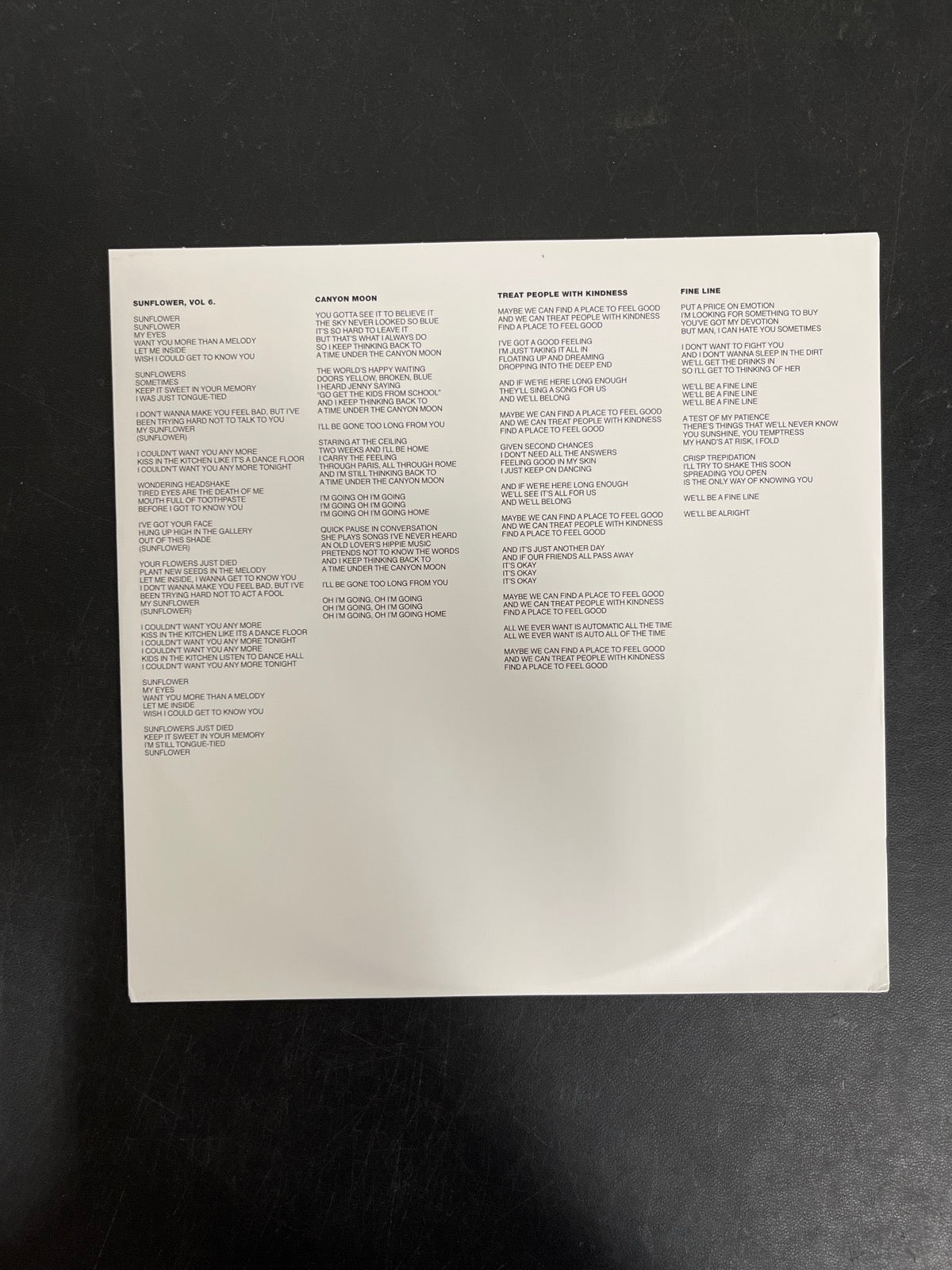 SLEEVE_2F - Harry Styles - Fine Line LE 180gm Black / White Splatter Vinyl USED NOT TESTED