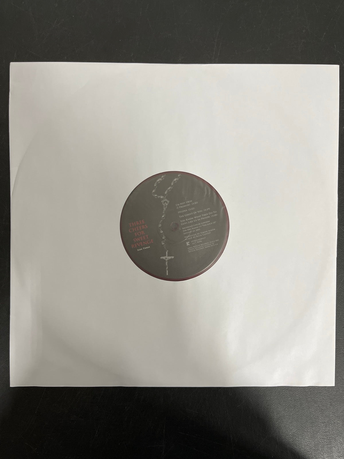 SLEEVE_2F - My Chemical Romance - Three Cheers ... LE Red / Black Vinyl USED NOT TESTED