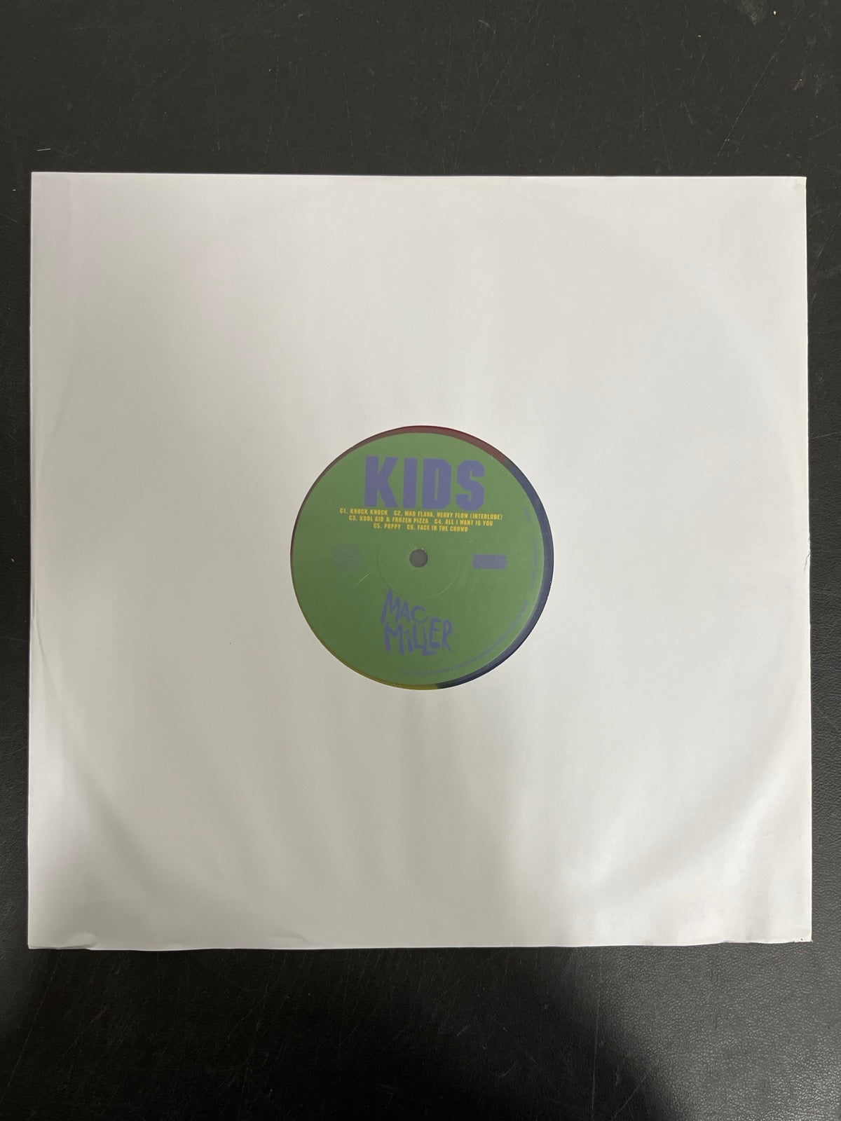 SLEEVE_2F - Mac Miller - K.I.D.S. LE Blue / Red / Yellow Vinyl USED NOT TESTED