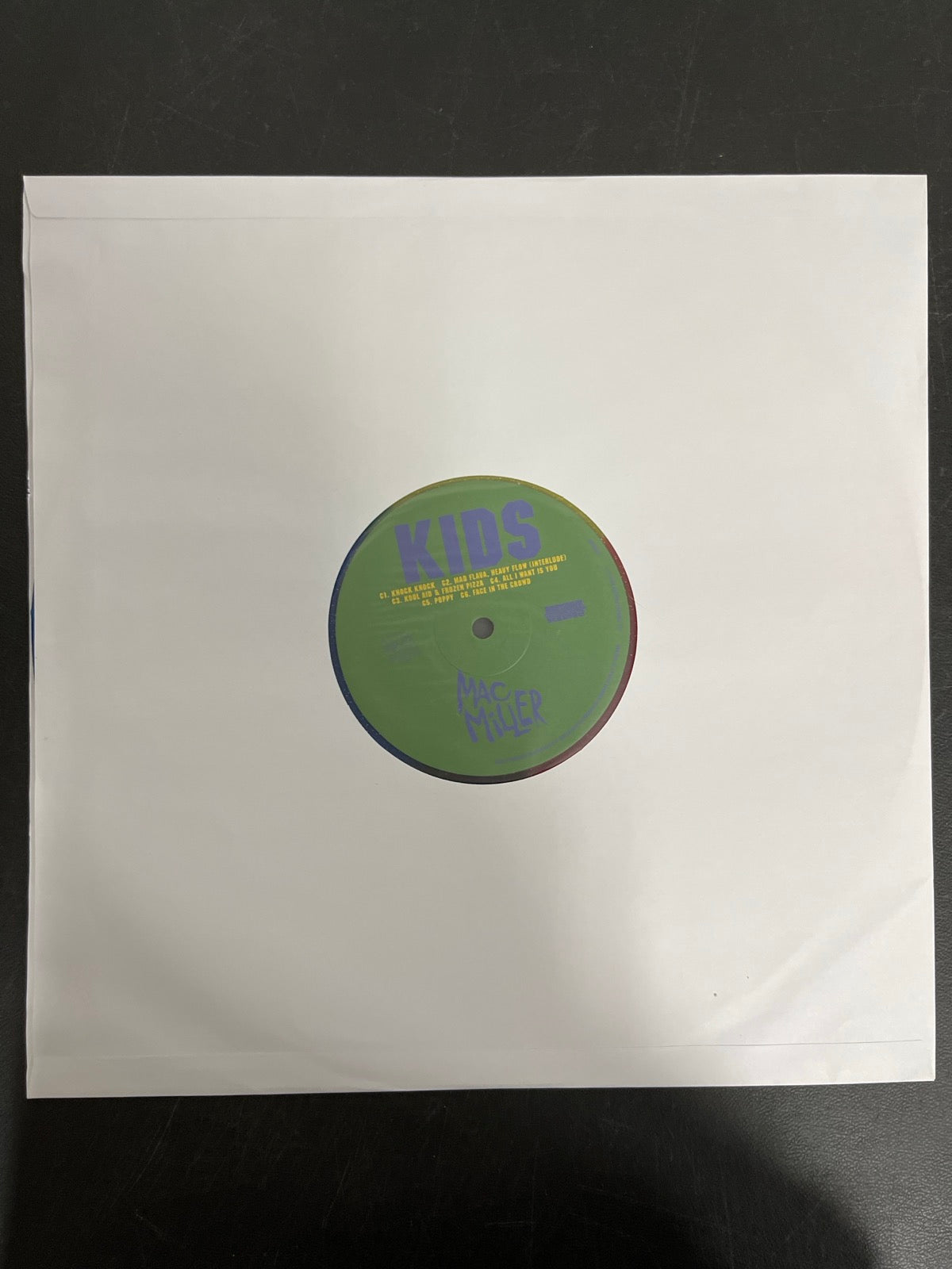 SLEEVE_2F - Mac Miller - K.I.D.S. LE Blue / Red / Yellow Vinyl USED NOT TESTED