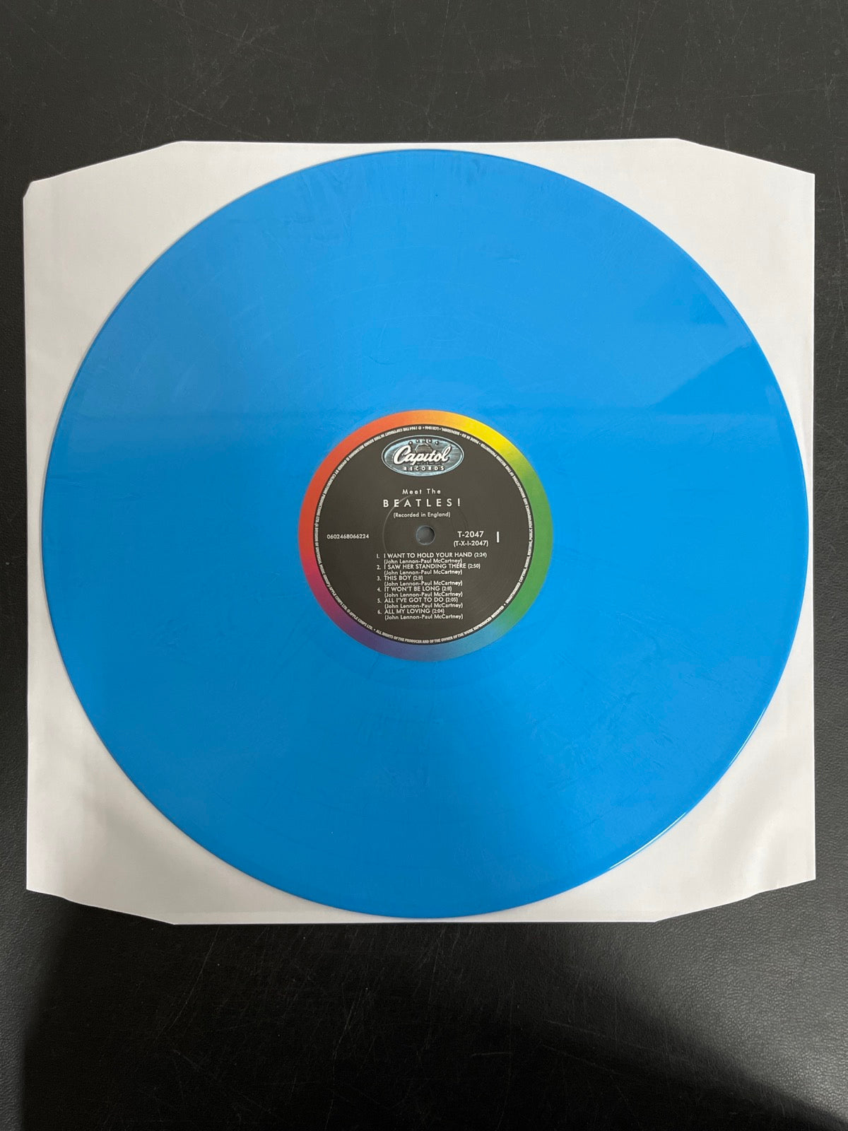 VINYL_1A - The Beatles - Meet The Beatles! 180gm Blue Vinyl USED NOT TESTED