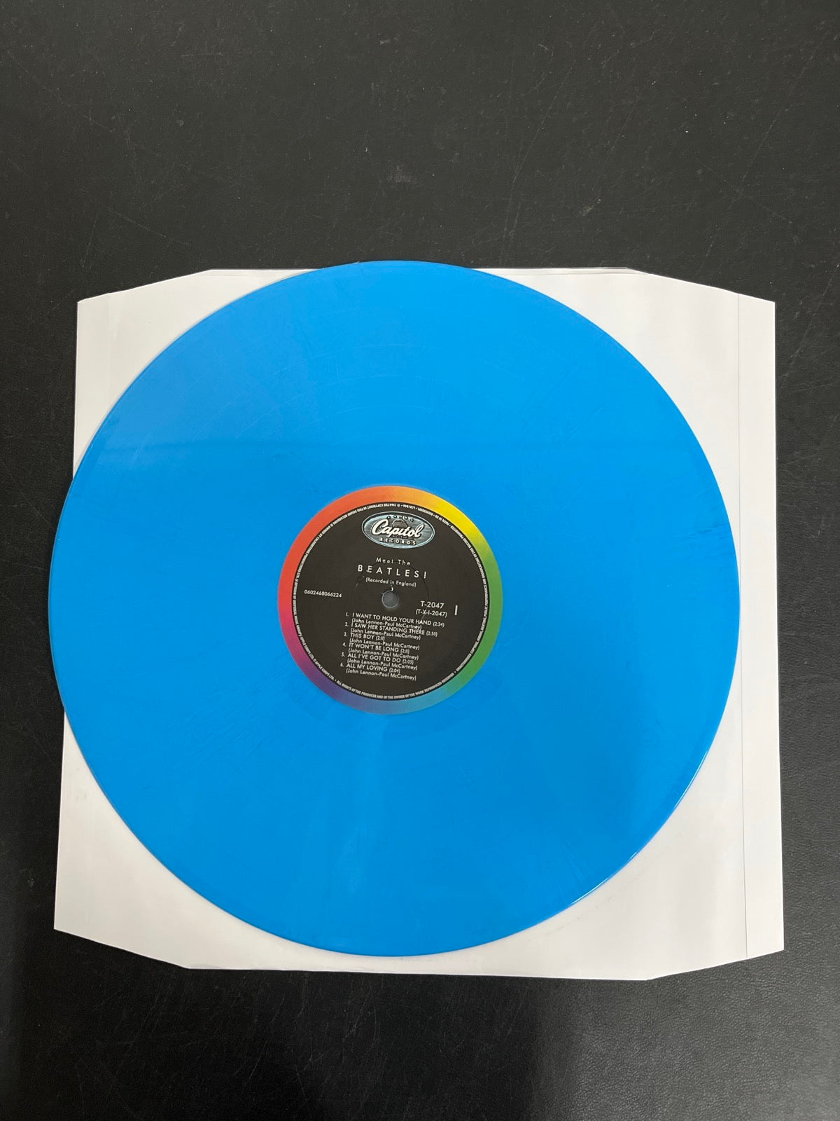 VINYL_1A - The Beatles - Meet The Beatles! 180gm Blue Vinyl USED NOT TESTED
