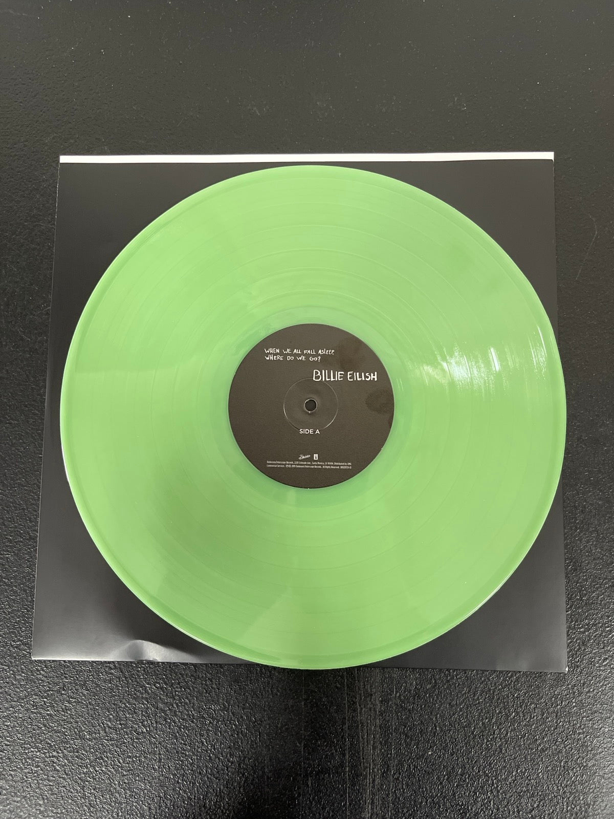 VINYL_1A - Billie Eilish - WHEN WE ALL FALL AS... LE Glow In The Dark Vinyl USED NOT TESTED
