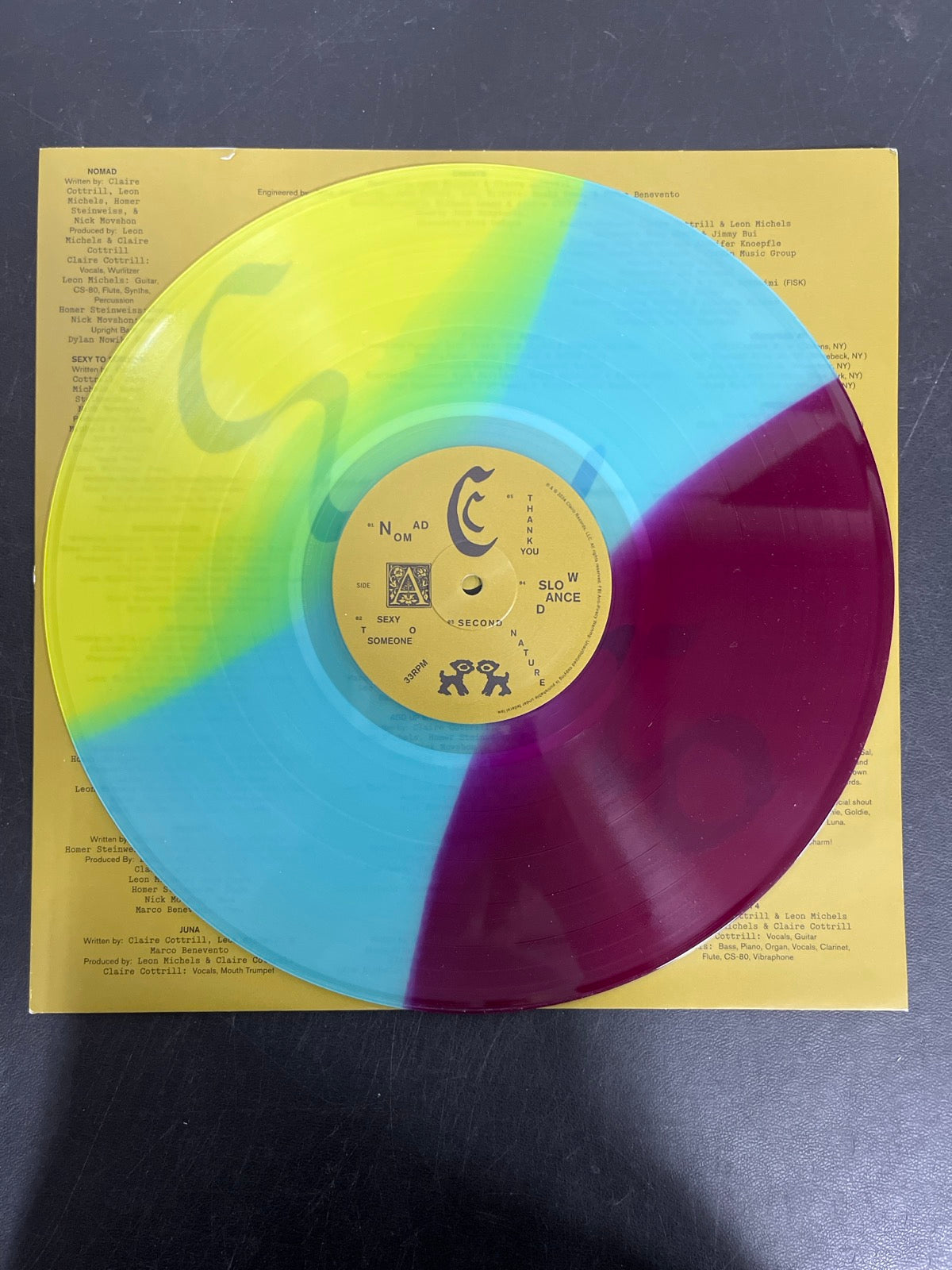 VINYL_1A - Clairo - Charm 1st Anniv. LE 3 Color Striped Vinyl USED NOT TESTED