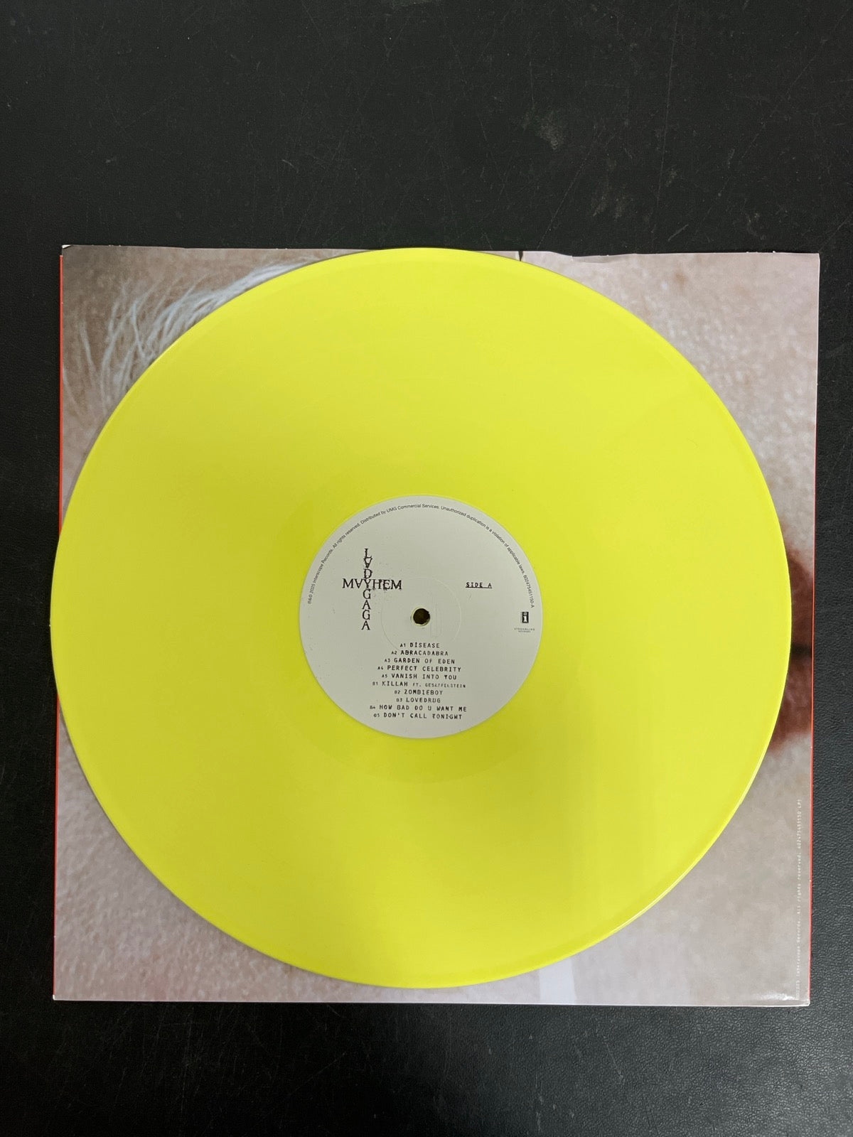 VINYL_1A - Lady Gaga - MAYHEM LE Yellow Etched Vinyl USED NOT TESTED