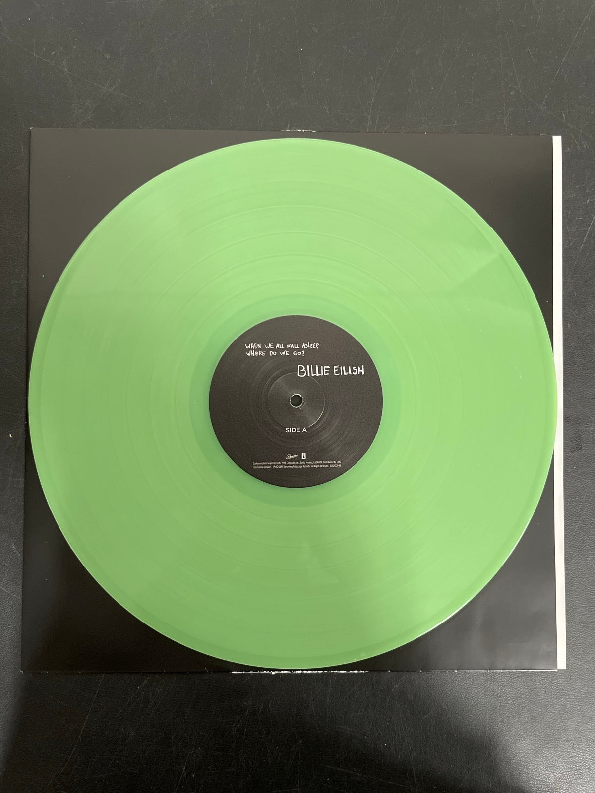 VINYL_1A - Billie Eilish - WHEN WE ALL FALL ... LE Green Vinyl USED NOT TESTED