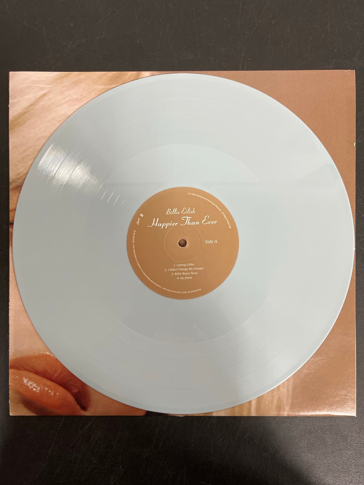 VINYL_1A - Billie Eilish - Happier Than Ever LE Light Blue Etched Vinyl USED NOT TESTED
