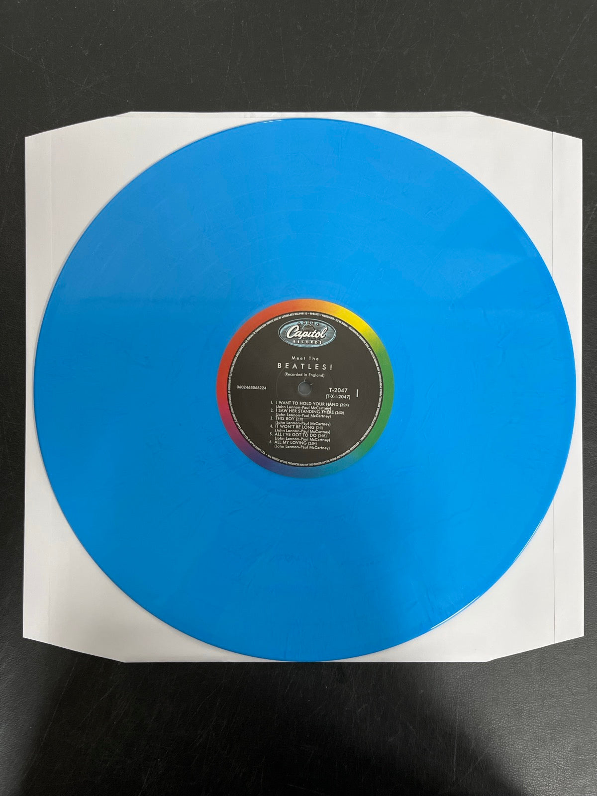VINYL_1A - The Beatles - Meet The Beatles! 180gm Blue Vinyl USED NOT TESTED
