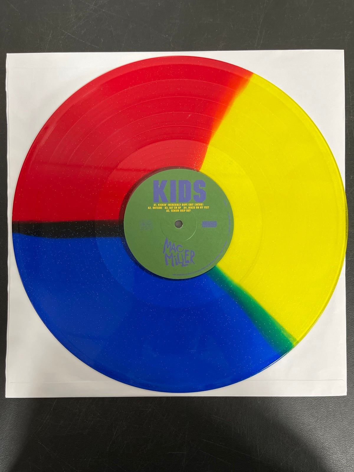 VINYL_1A - Mac Miller - K.I.D.S. LE Blue / Red / Yellow Vinyl USED NOT TESTED