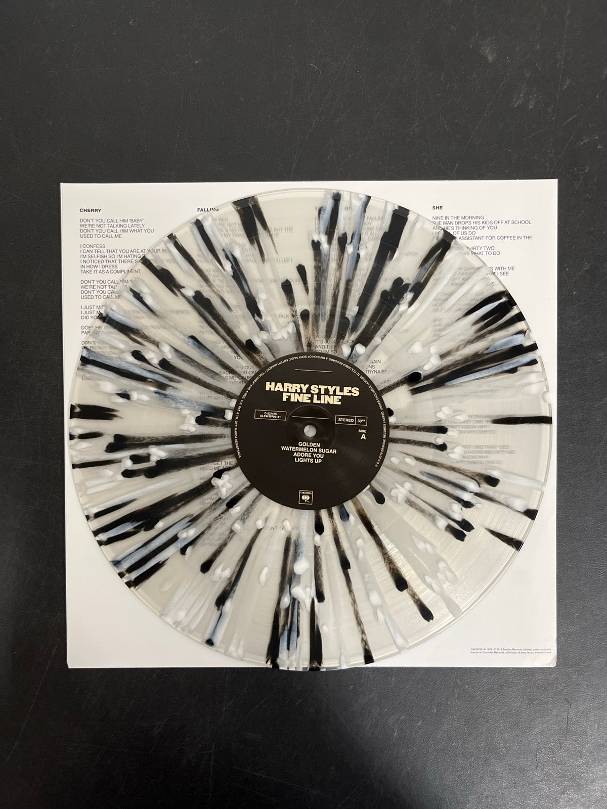 VINYL_1A - Harry Styles - Fine Line LE 180gm Black / White Splatter Vinyl USED NOT TESTED
