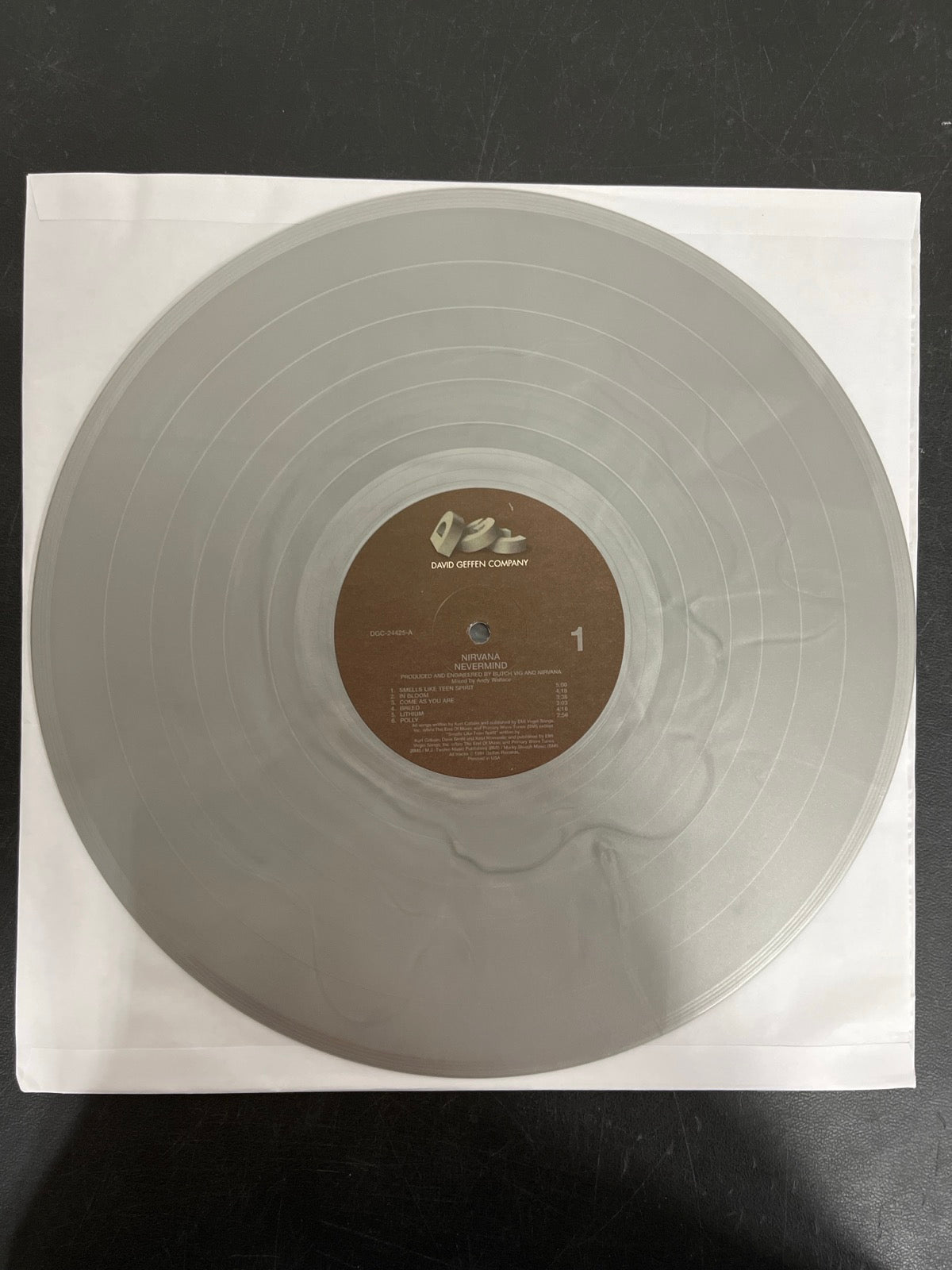 VINYL_1A - Nirvana - Nevermind LE 180gm Metallic Silver Vinyl USED NOT TESTED
