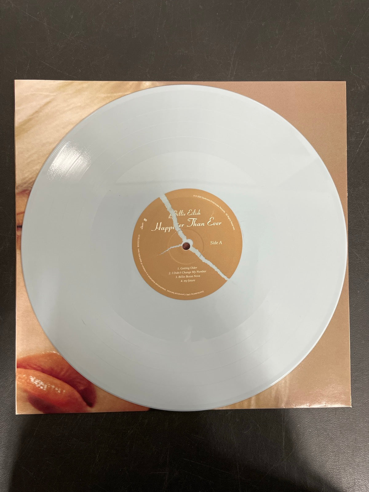 VINYL_1A - Billie Eilish - Happier Than Ever LE Light Blue Etched Vinyl USED NOT TESTED