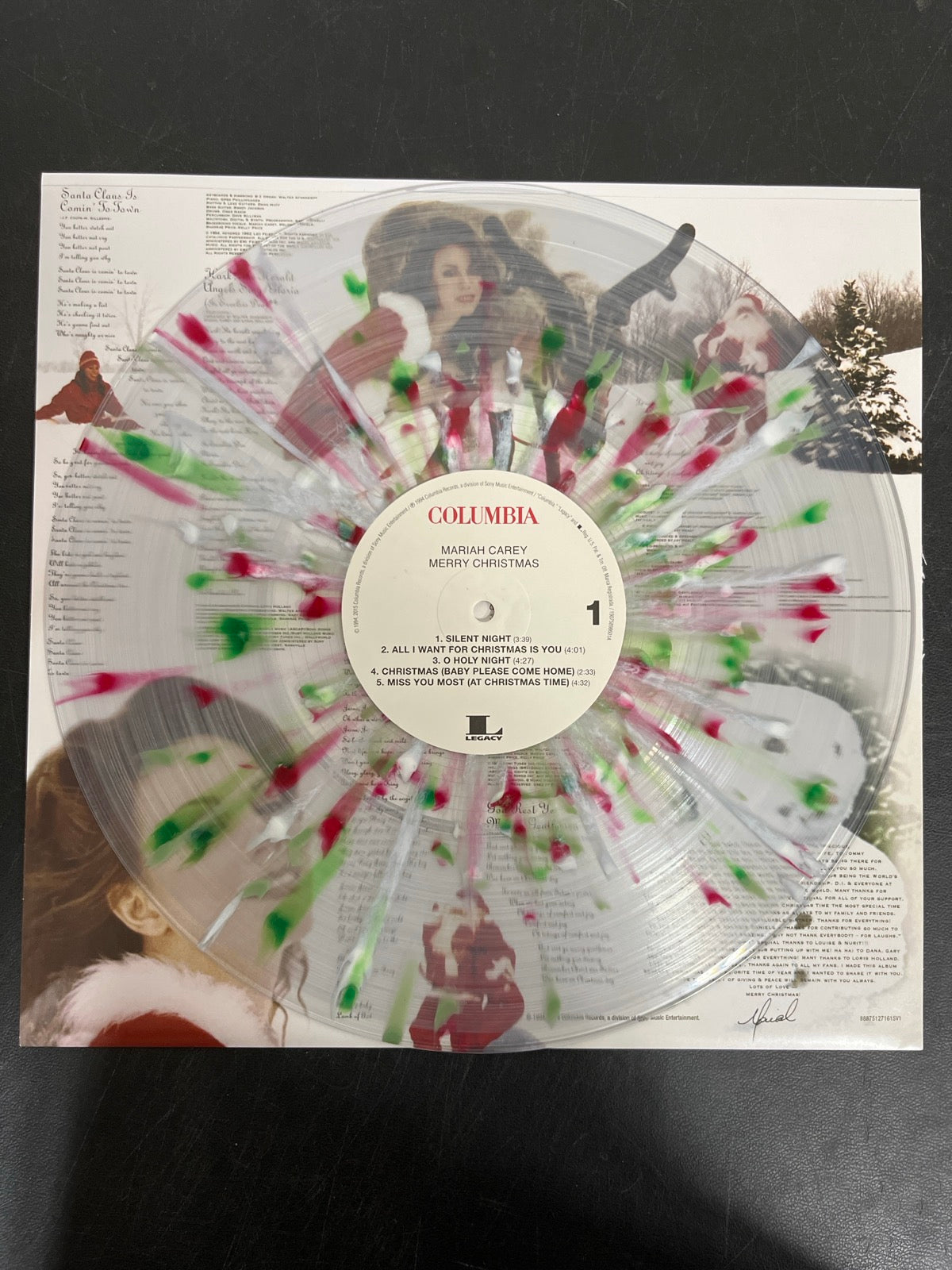VINYL_1A - Mariah Carey - Merry Christmas LE Clear Vinyl SEALED NOT TESTED