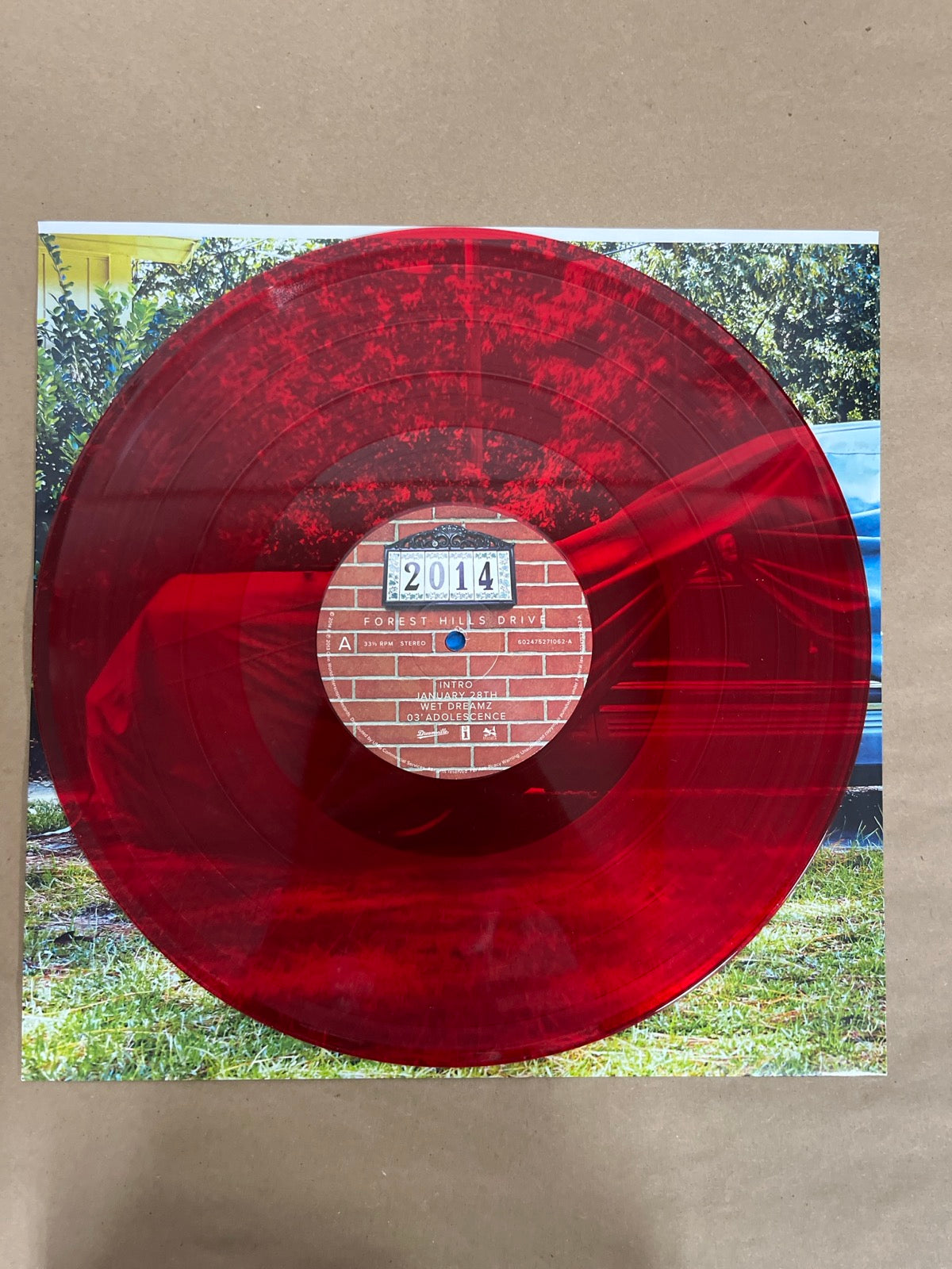 VINYL_1A - J. Cole - 2014 Forest Hills Drive Anniversary Ed. Red Vinyl USED NOT TESTED