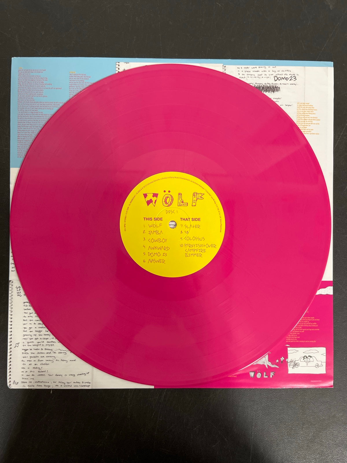 VINYL_1A - Tyler, The Creator - Wolf LE Pink Vinyl USED NOT TESTED