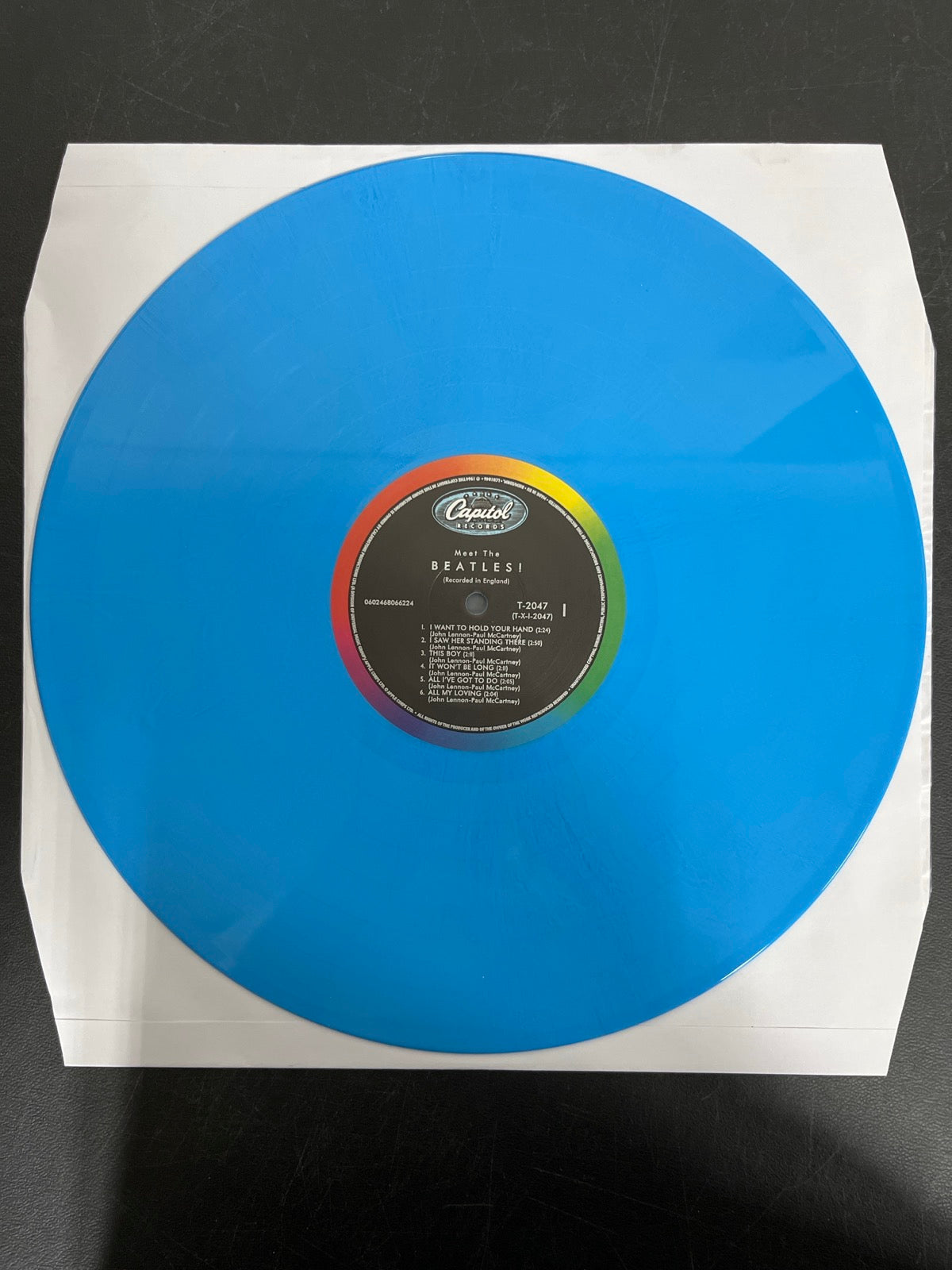 VINYL_1A - The Beatles - Meet The Beatles! 180gm Blue Vinyl USED NOT TESTED