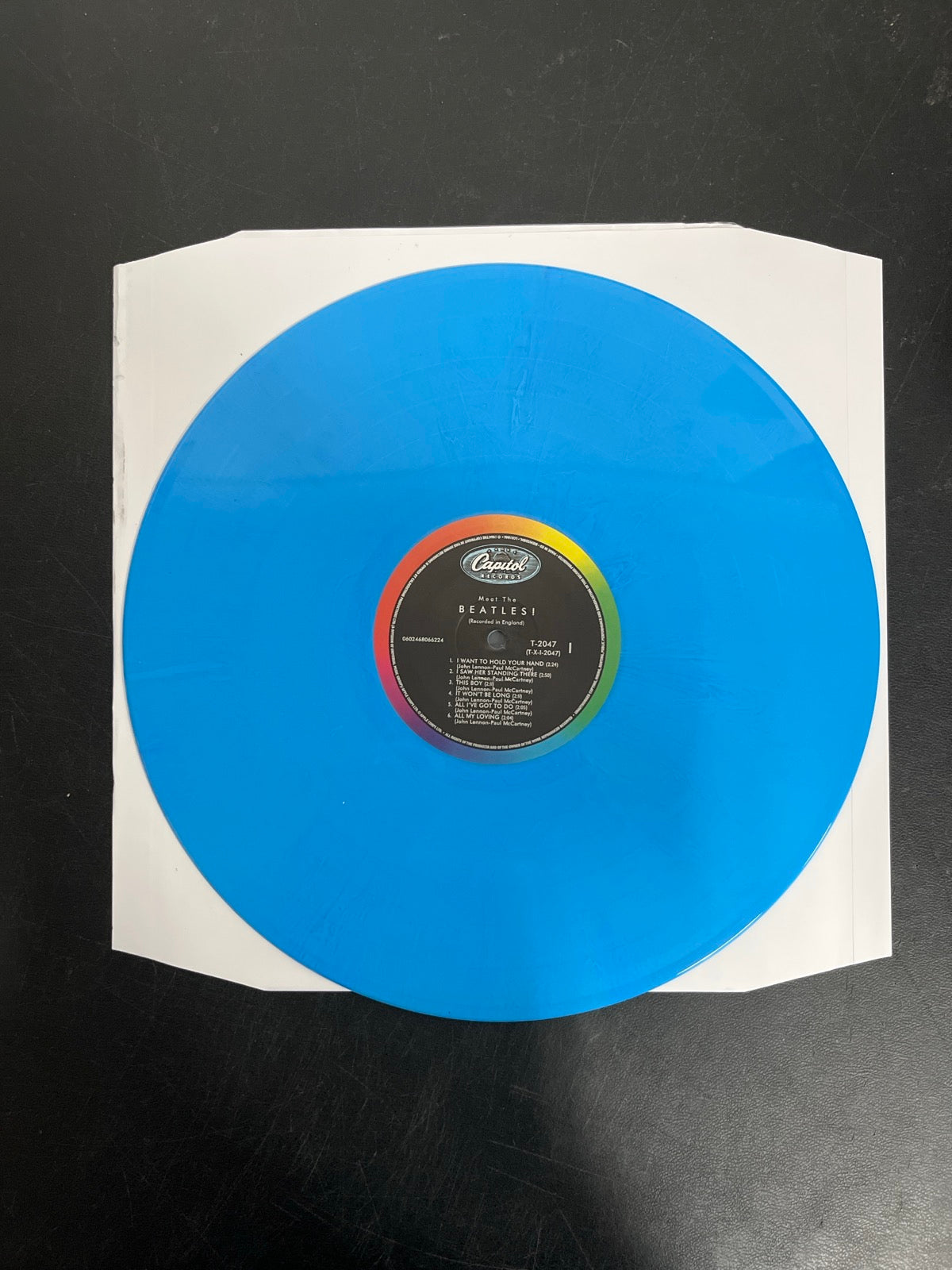 VINYL_1A - The Beatles - Meet The Beatles! 180gm Blue Vinyl USED NOT TESTED