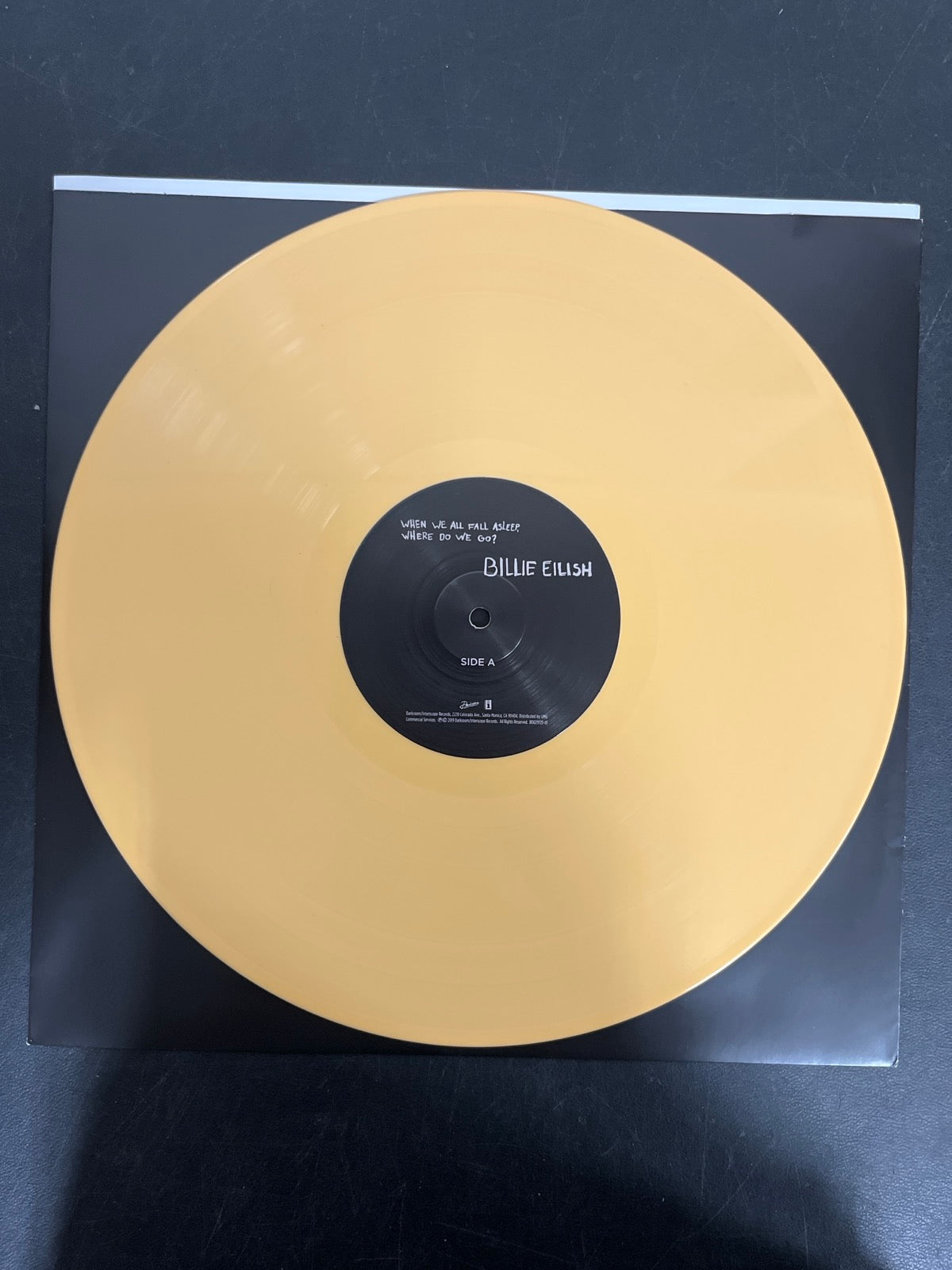 VINYL_1A - Billie Eilish - WHEN WE ALL FALL ... LE Orange Cream Vinyl USED NOT TESTED