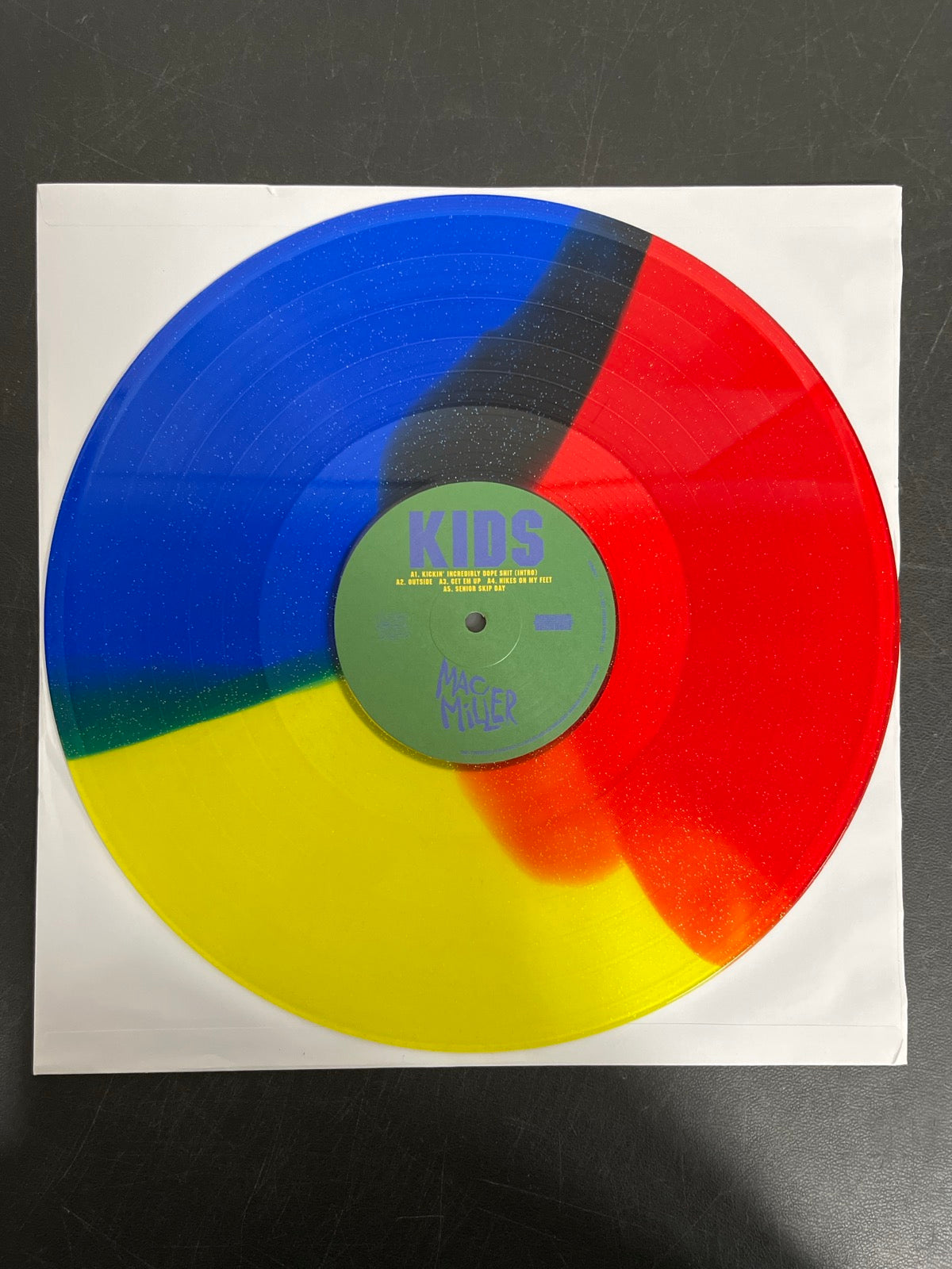 VINYL_1A - Mac Miller - K.I.D.S. LE Blue / Red / Yellow Vinyl USED NOT TESTED