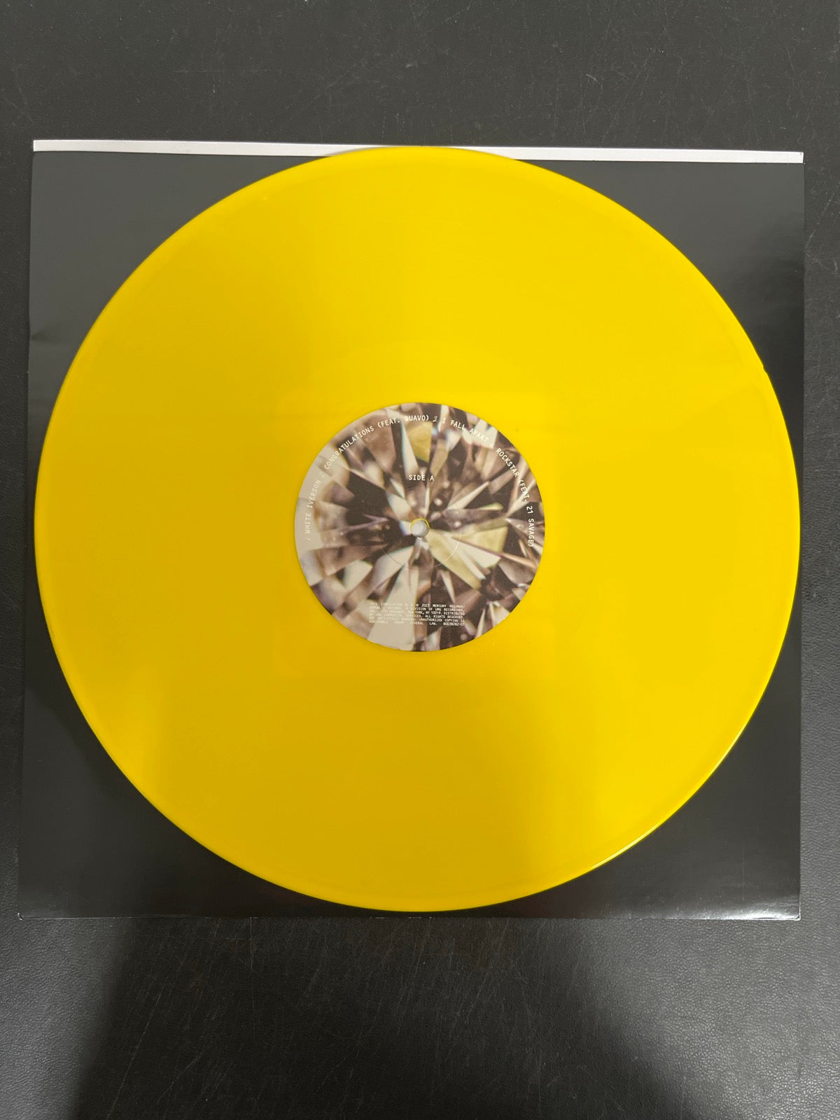 VINYL_1A - Post Malone - The Diamond Collection LE Yellow Vinyl USED NOT TESTED