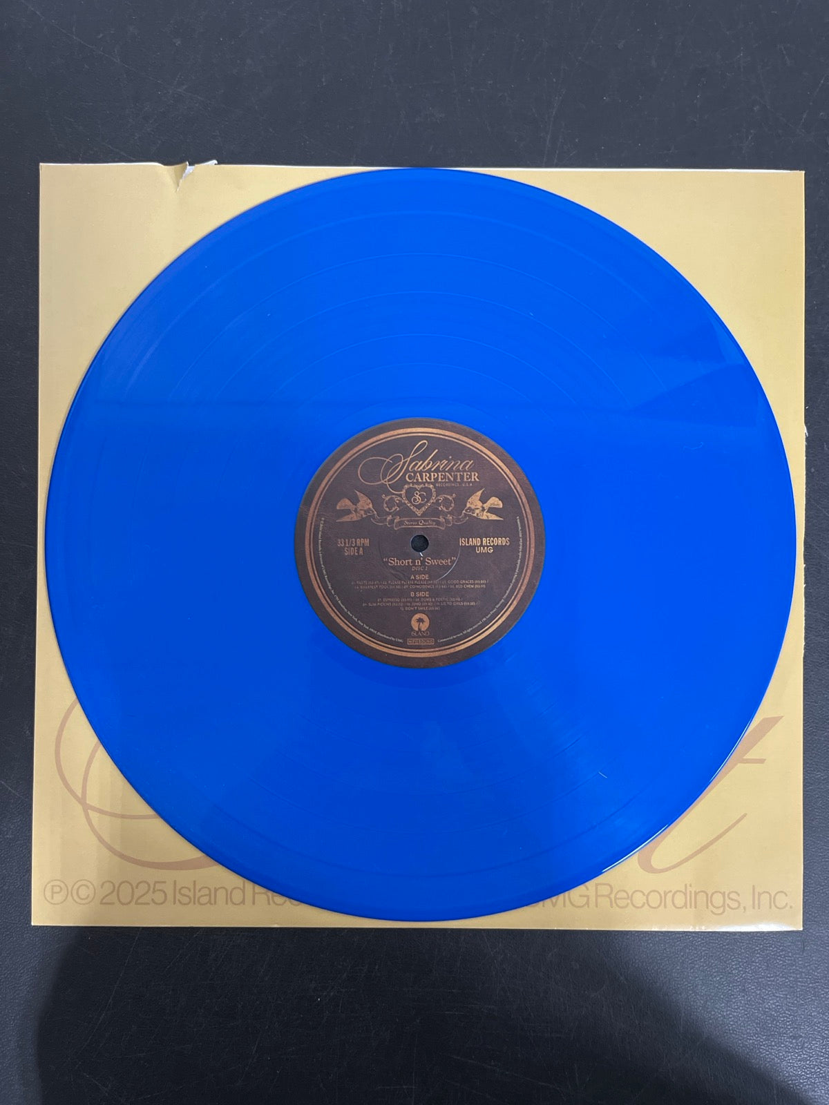VINYL_1A - Sabrina Carpenter - Short N' Sweet LE Deluxe Ed. Blue Vinyl USED NOT TESTED