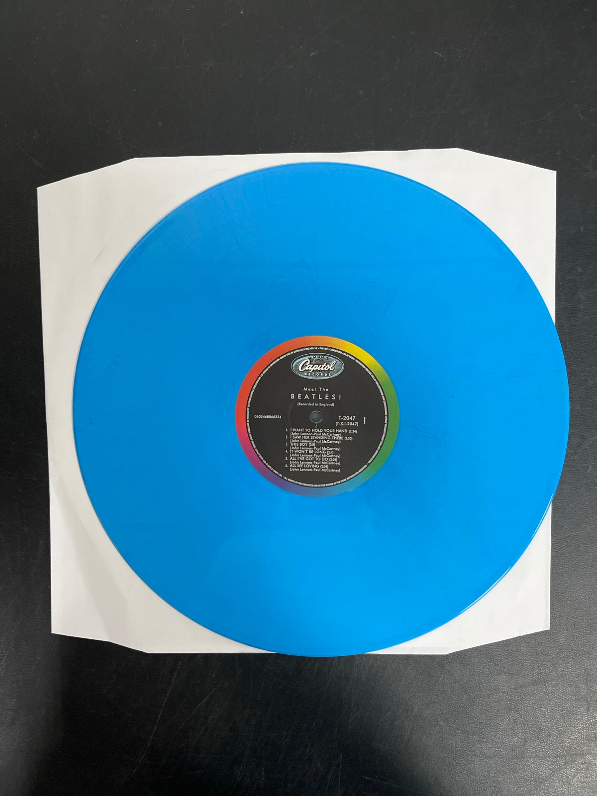 VINYL_1A - The Beatles - Meet The Beatles! 180gm Blue Vinyl USED NOT TESTED
