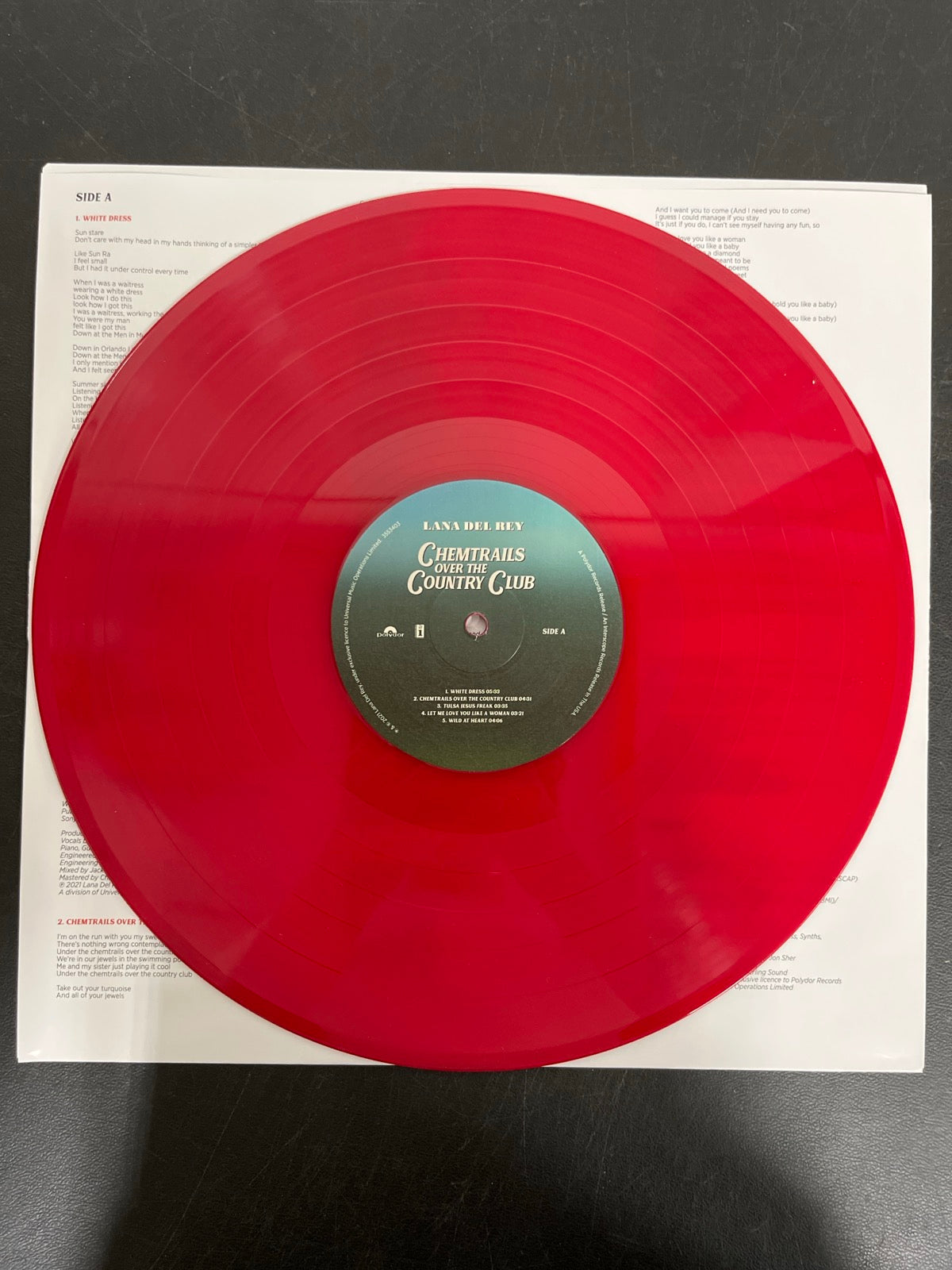 VINYL_1A - Lana Del Rey - Chemtrails Over The Country Club LE Red Vinyl USED NOT TESTED