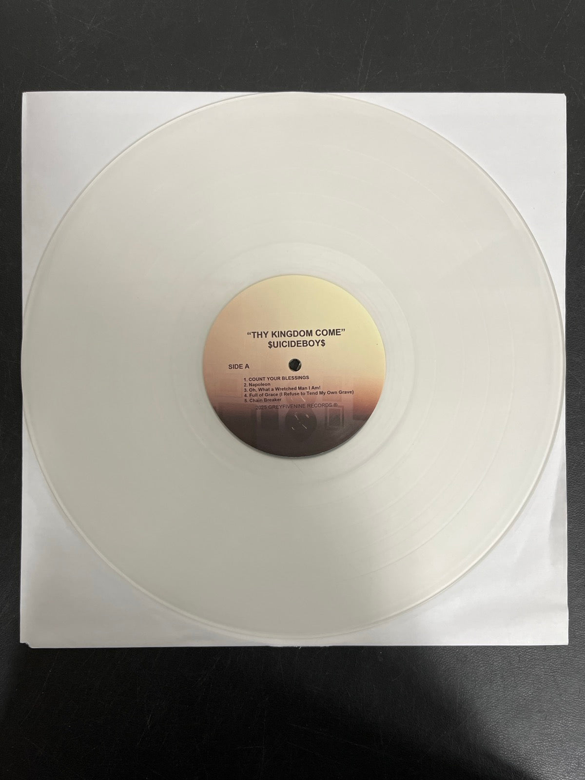 VINYL_1A - $uicideboy$ - Thy Kingdom Come LE Clear Vinyl USED NOT TESTED