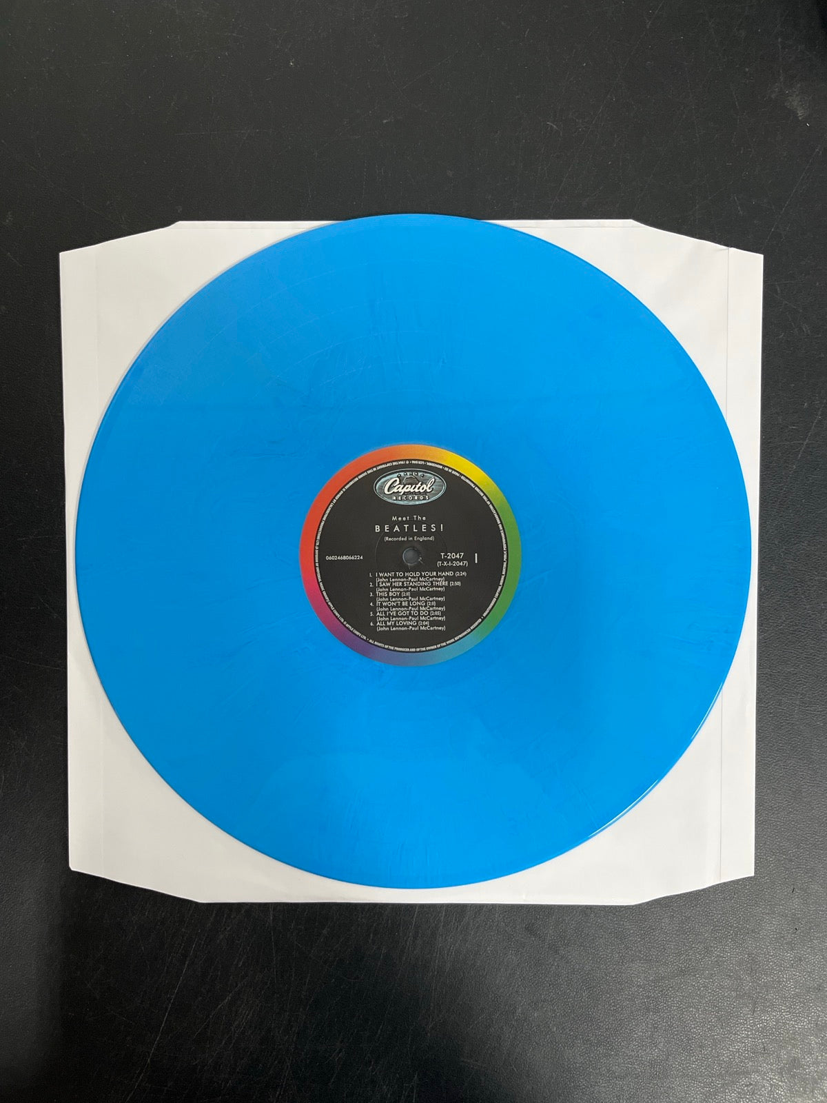 VINYL_1A - The Beatles - Meet The Beatles! 180gm Blue Vinyl USED NOT TESTED