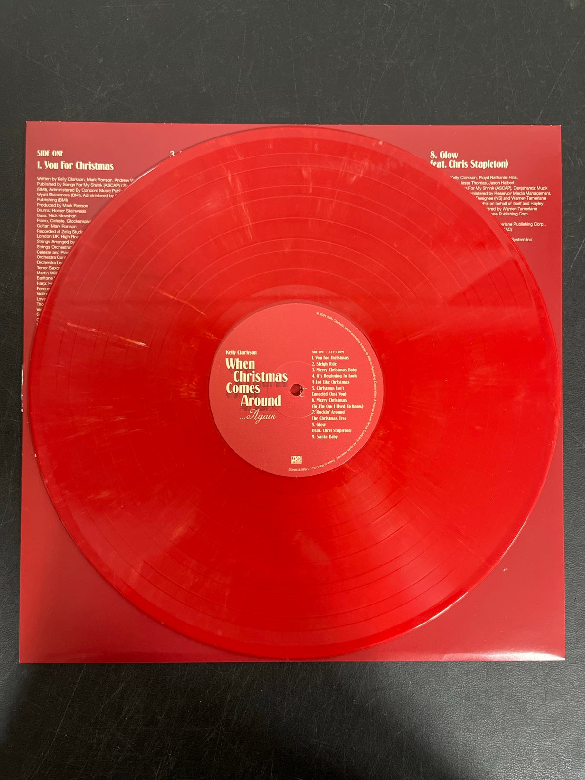 VINYL_1A - Kelly Clarkson - When Christmas Comes Around LE Red Vinyl USED NOT TESTED