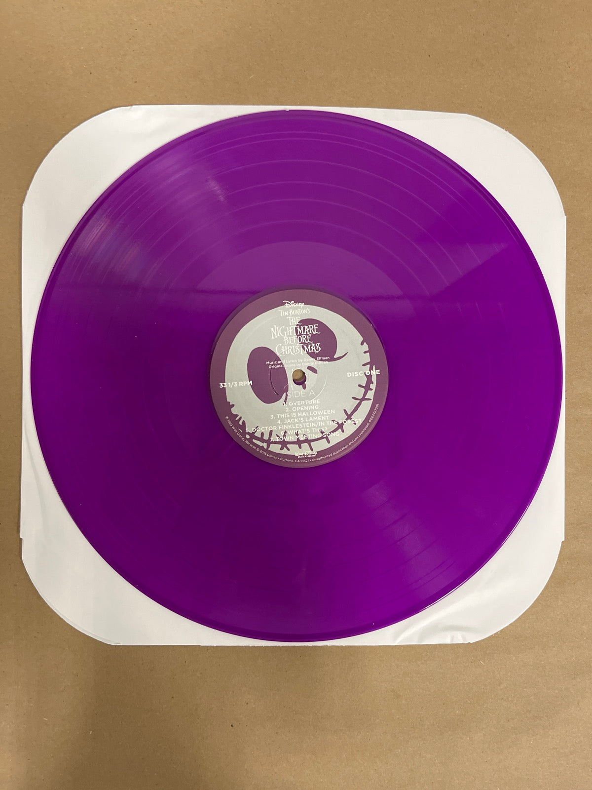VINYL_1A - Danny Elfman - Tim Burton's The ... LE Purple/Yellow Vinyl USED NOT TESTED