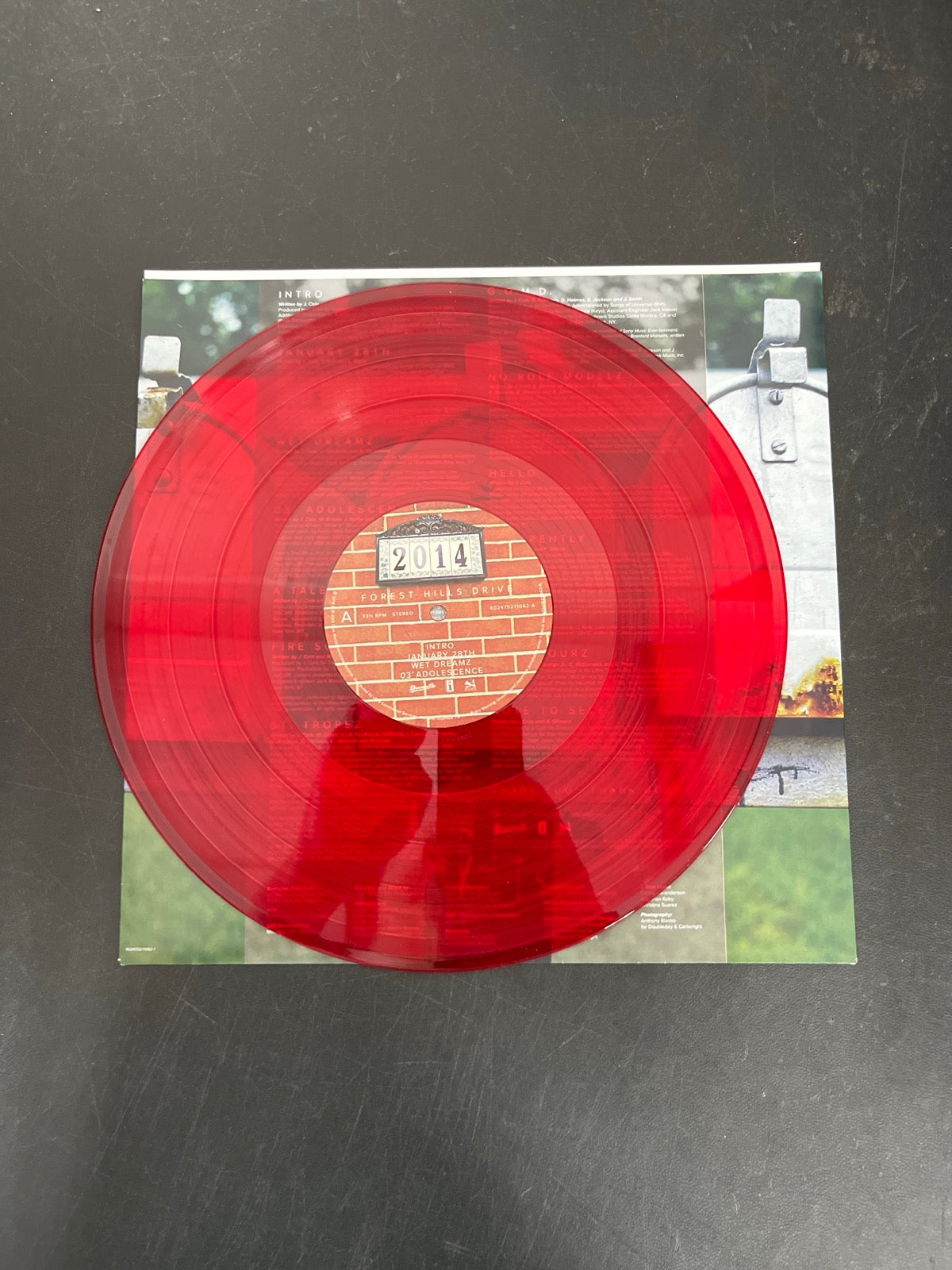 VINYL_1A - J. Cole - 2014 Forest Hills Drive Anniversary Ed. Red Vinyl USED NOT TESTED