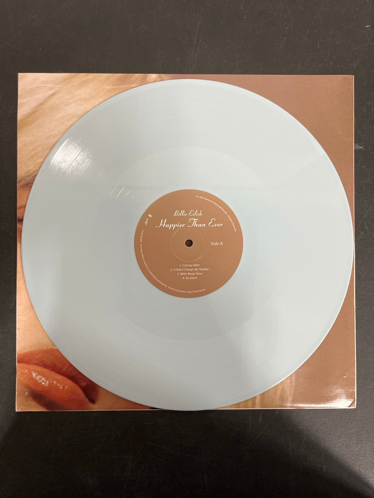 VINYL_1A - Billie Eilish - Happier Than Ever LE Light Blue Etched Vinyl USED NOT TESTED