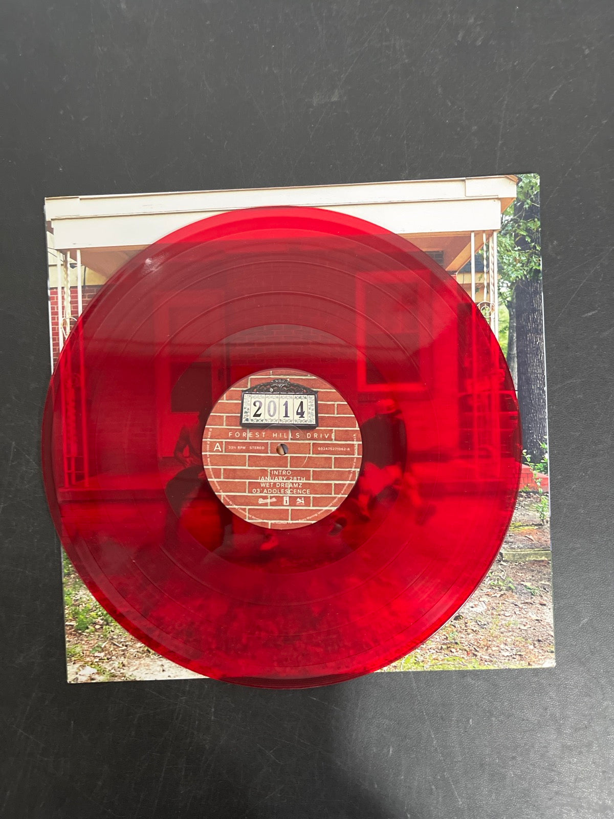 VINYL_1A - J. Cole - 2014 Forest Hills Drive Anniversary Ed. Red Vinyl USED NOT TESTED
