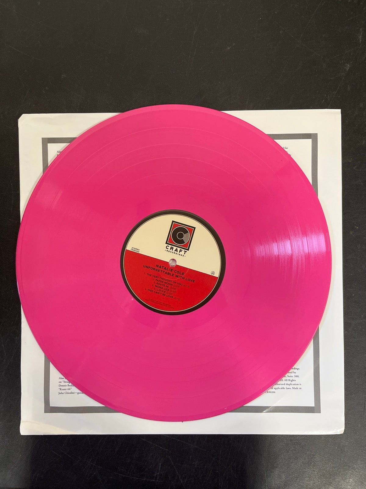 VINYL_1A - Natalie Cole - Unforgettable ... LE Hot Pink Vinyl USED NOT TESTED