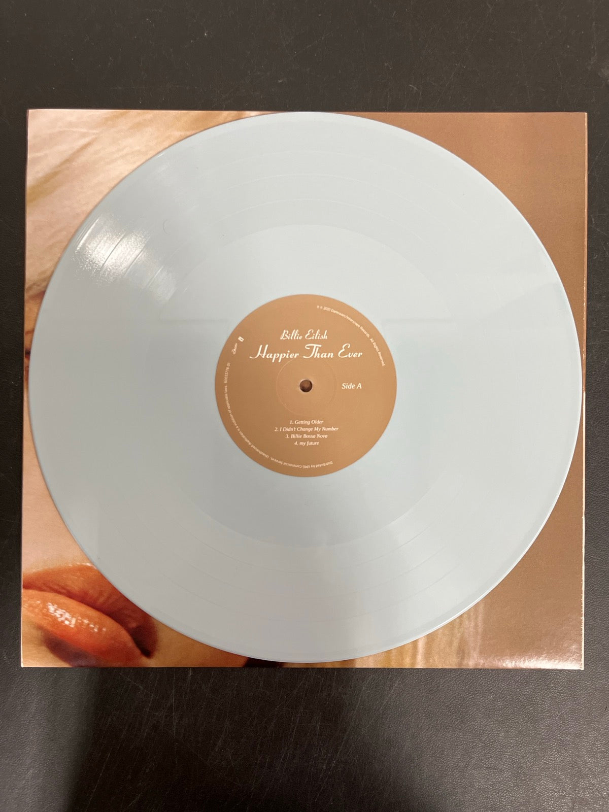 VINYL_1A - Billie Eilish - Happier Than Ever LE Light Blue Etched Vinyl USED NOT TESTED