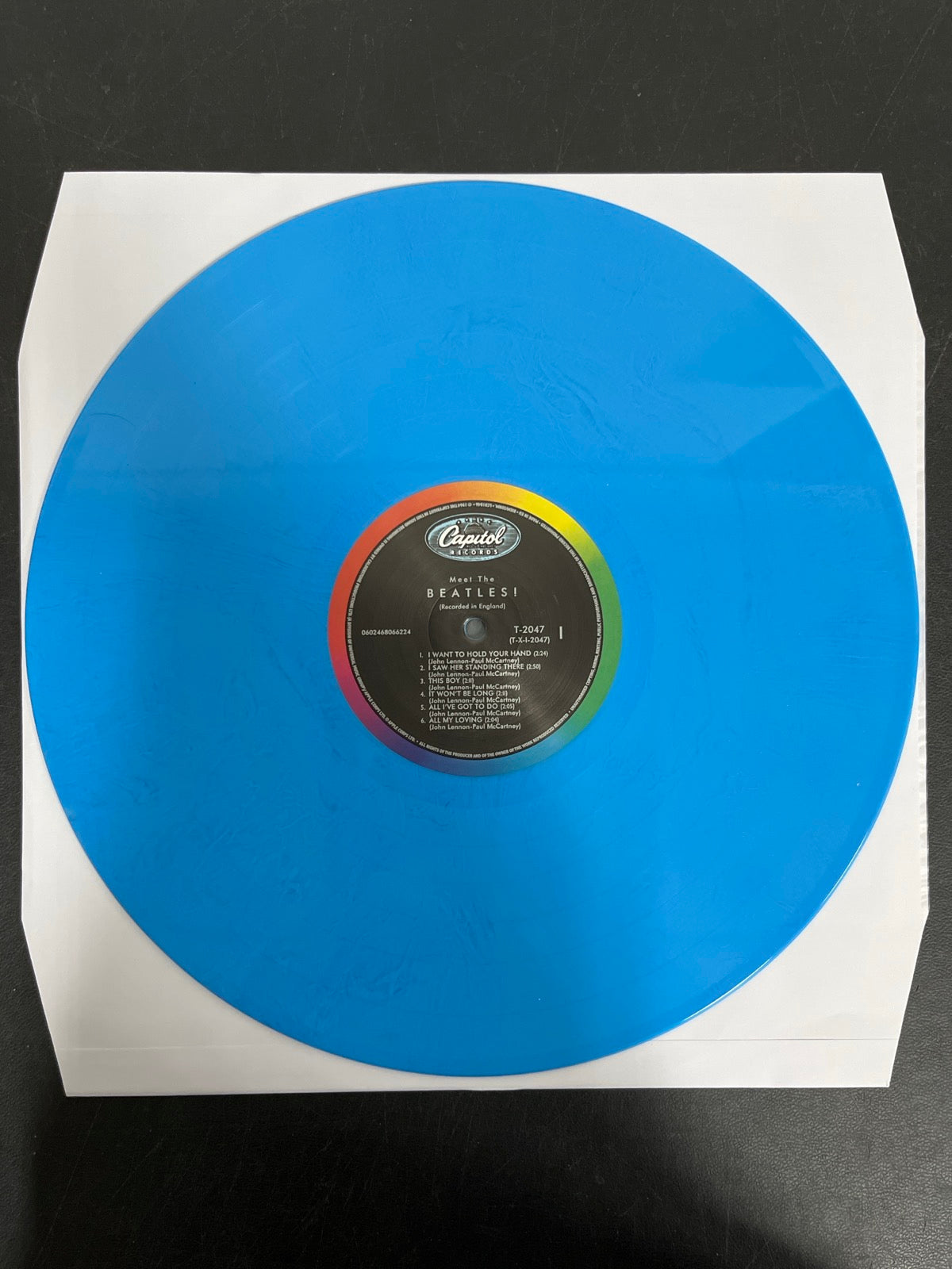 VINYL_1A - The Beatles - Meet The Beatles! 180gm Blue Vinyl USED NOT TESTED
