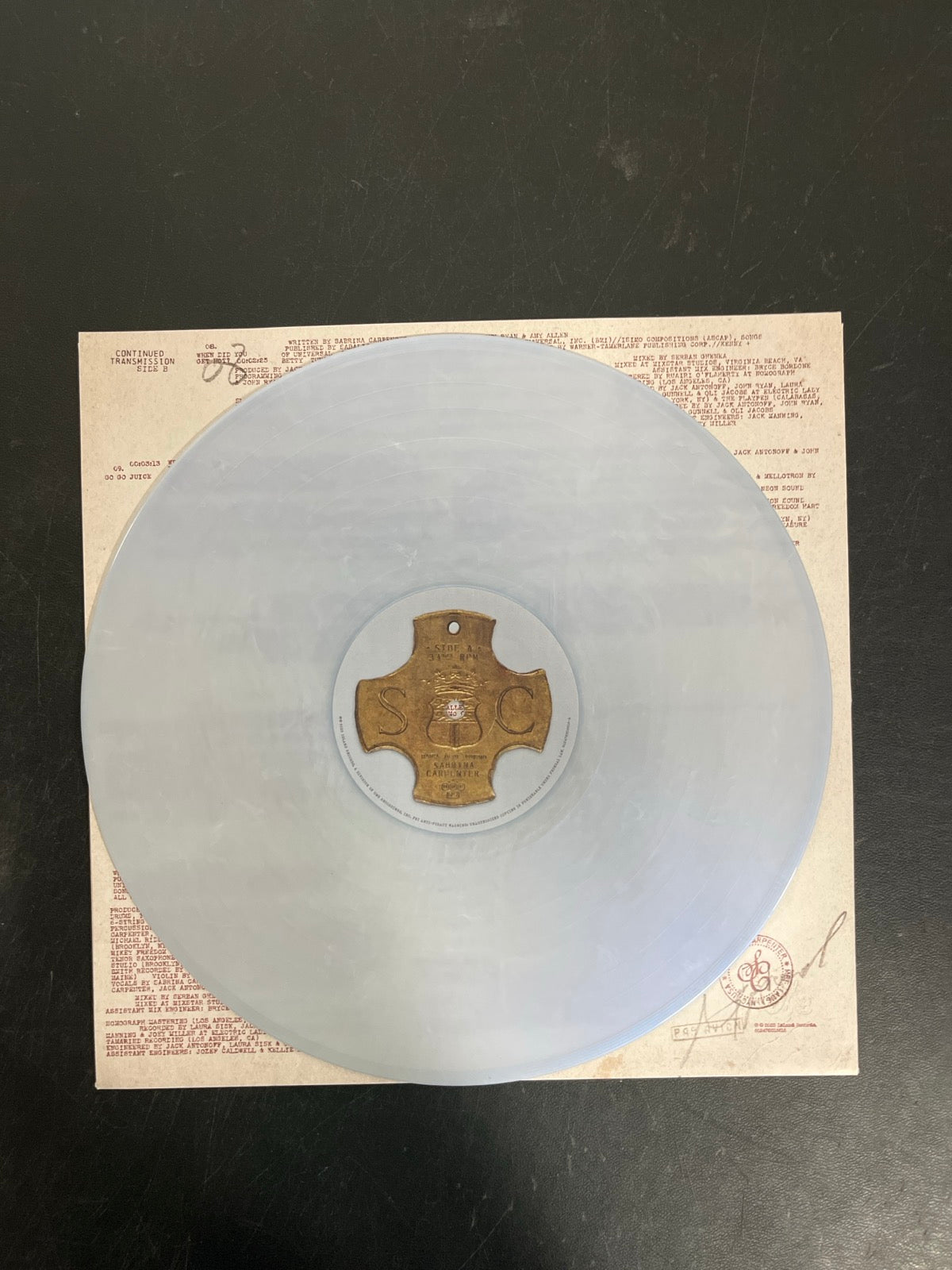 VINYL_1A - Sabrina Carpenter - Man's Best Friend LE White Vinyl USED NOT TESTED