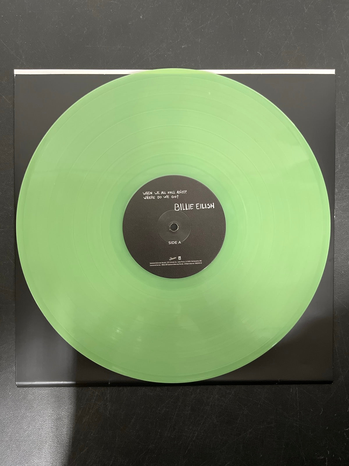 VINYL_1A - Billie Eilish - WHEN WE ALL FALL ... LE Green Vinyl USED NOT TESTED