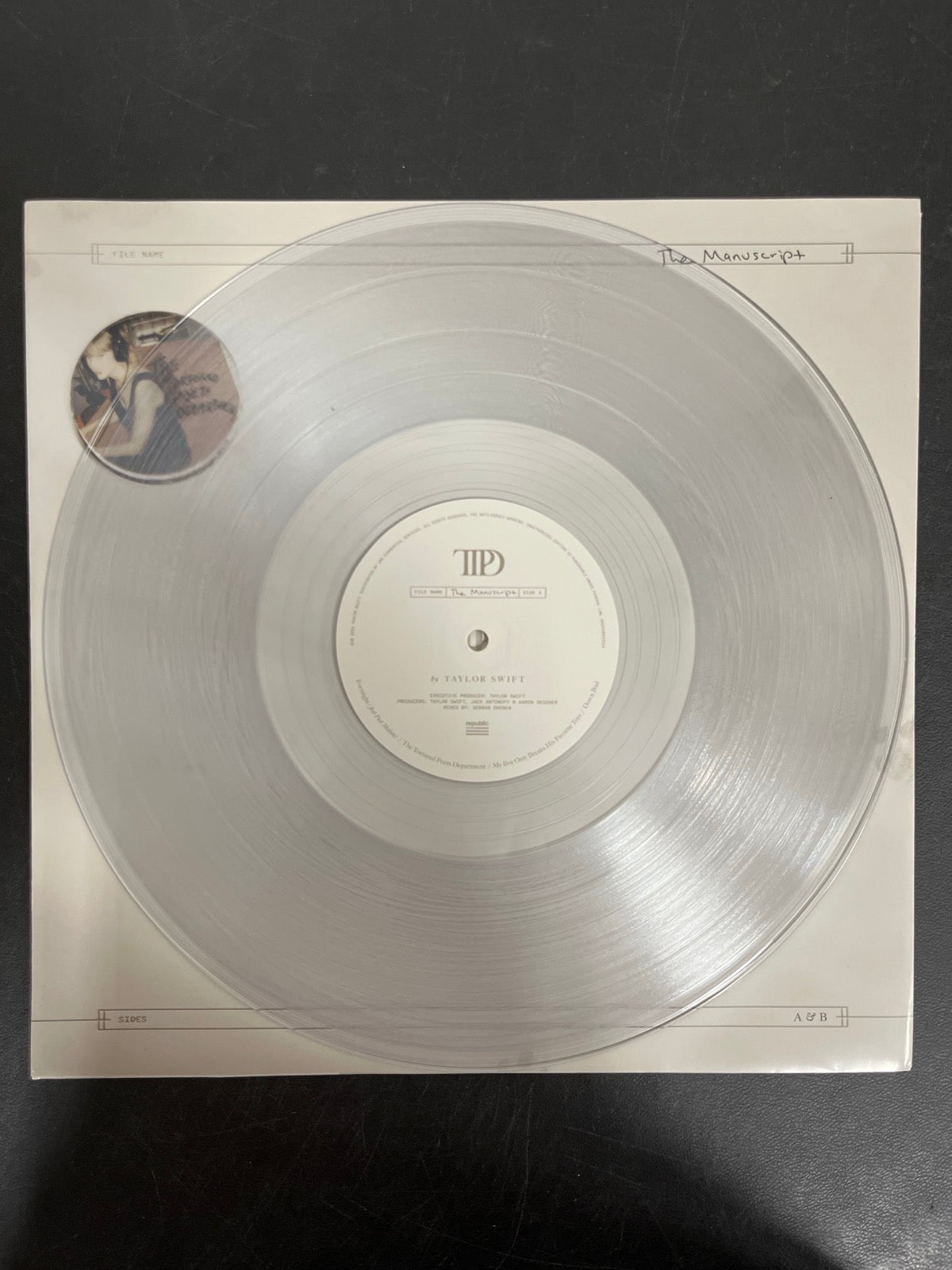 VINYL_1A - Taylor Swift - The Tortured ... LE Clear Vinyl SEALED NOT TESTED