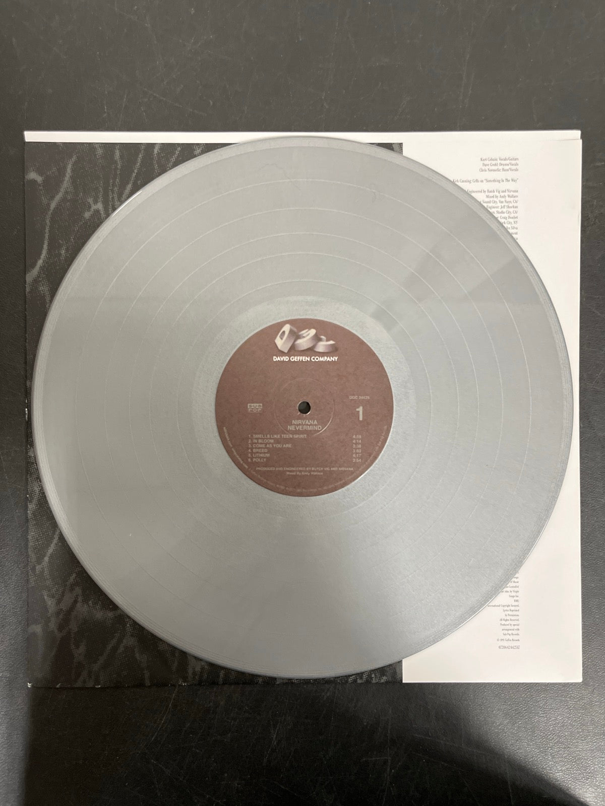 VINYL_1A - Nirvana - Nevermind LE 180gm Metallic Silver Vinyl USED NOT TESTED