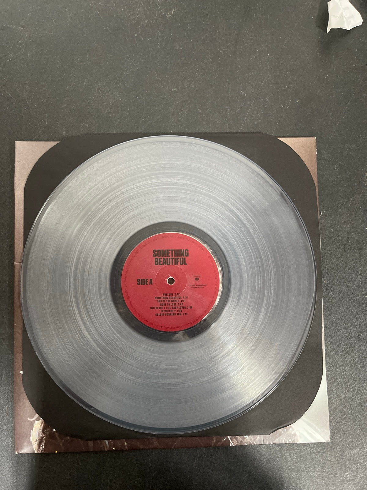 VINYL_1A - Miley Cyrus - Something Beautiful LE Clear Vinyl USED NOT TESTED