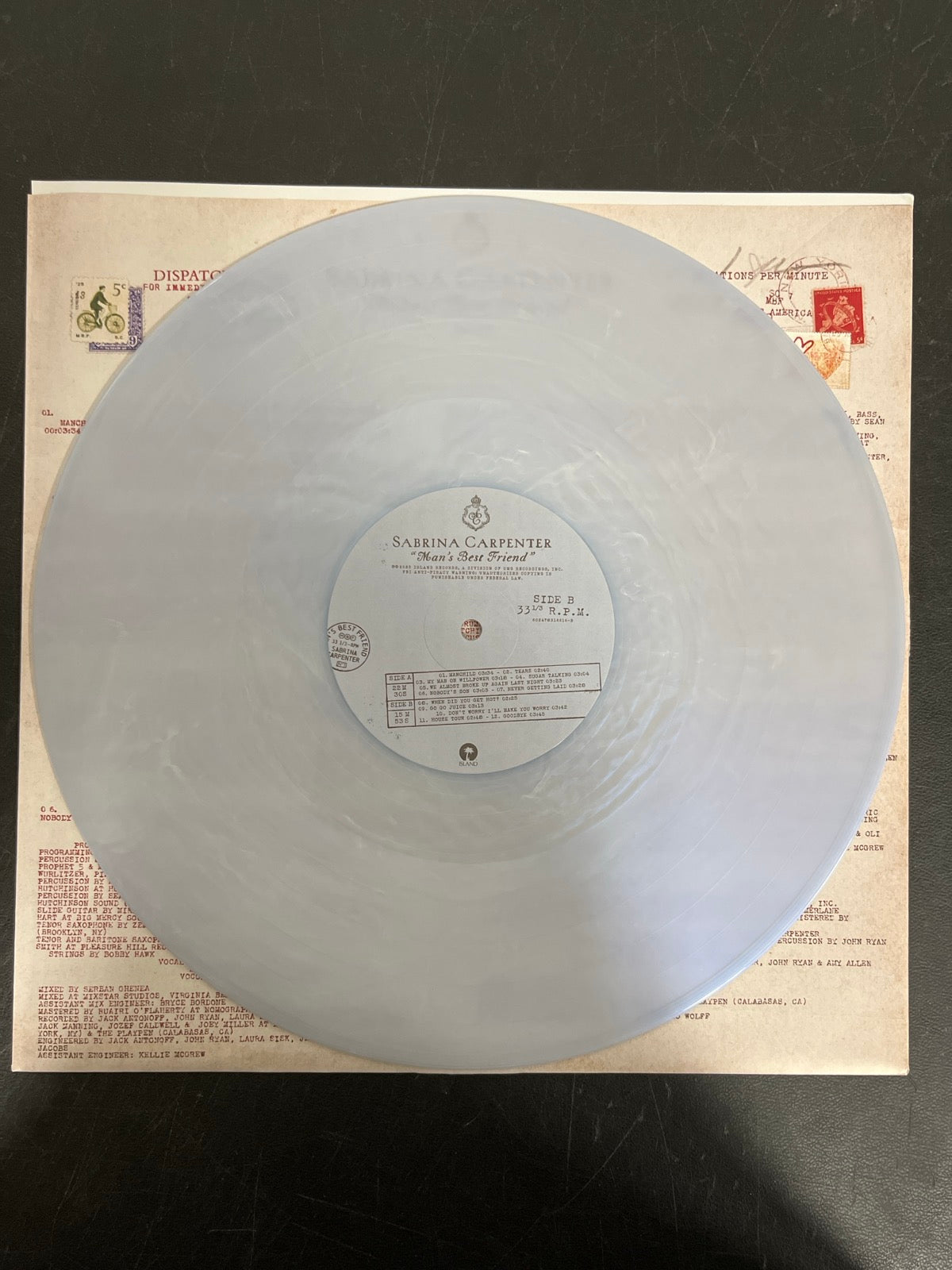 VINYL_1B - Sabrina Carpenter - Man's Best Friend LE White Vinyl USED NOT TESTED