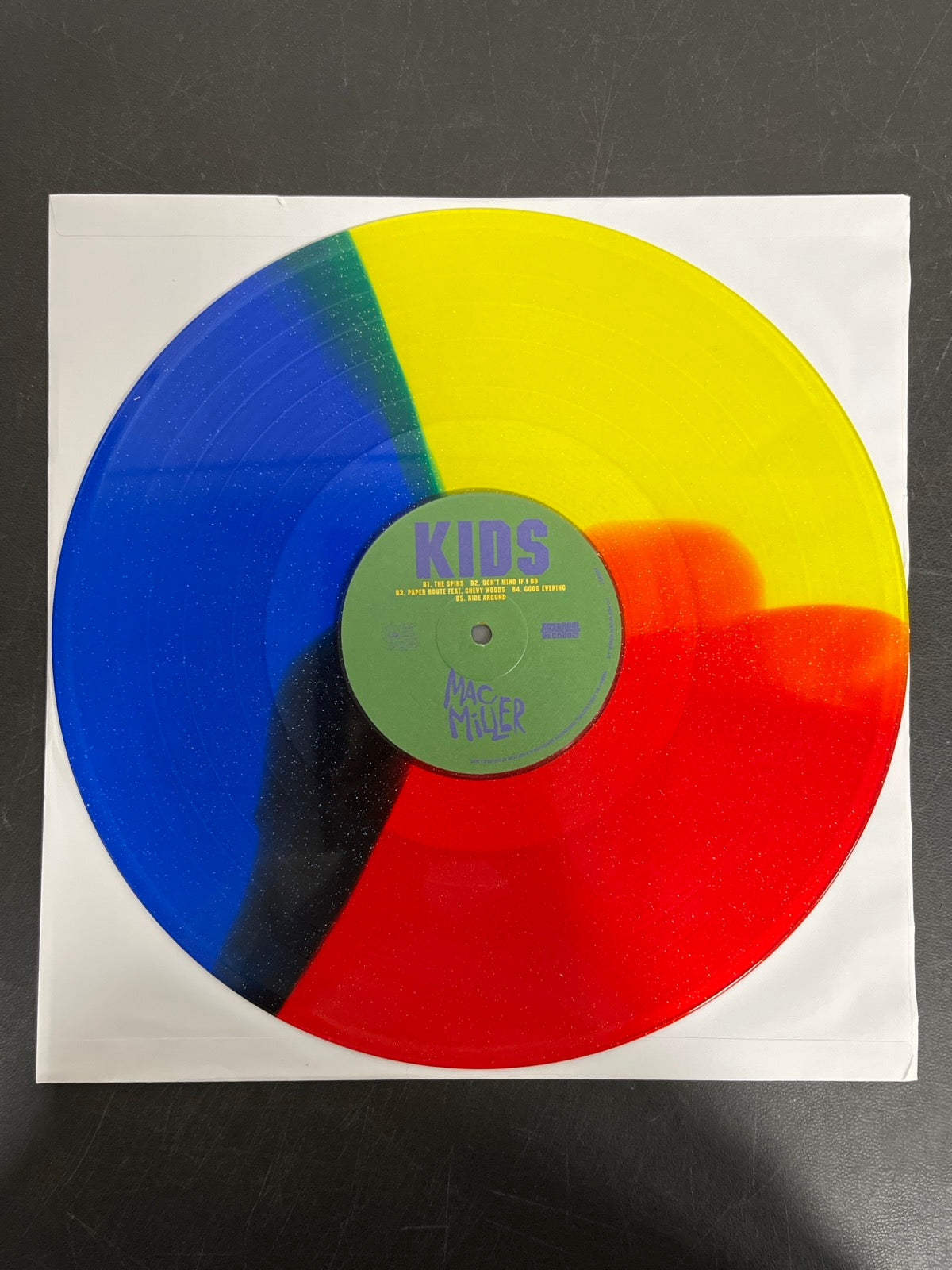 VINYL_1B - Mac Miller - K.I.D.S. LE Blue / Red / Yellow Vinyl USED NOT TESTED
