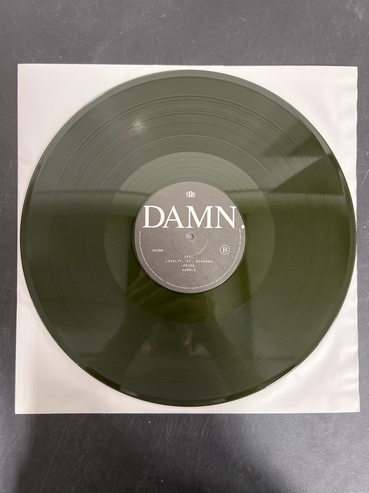 VINYL_1B - Kendrick Lamar - DAMN. LE 180gm Green Vinyl USED NOT TESTED