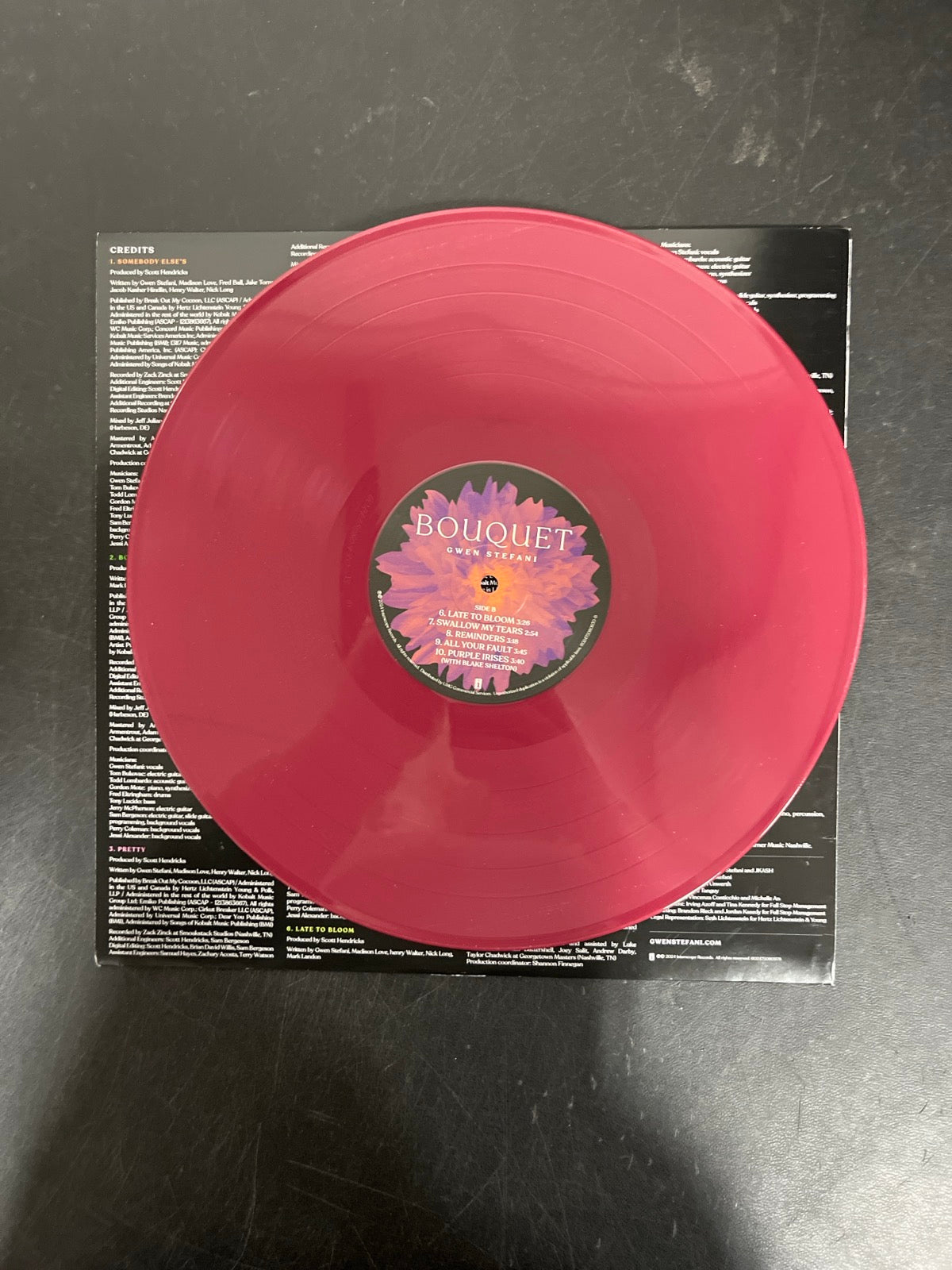 VINYL_1B - Gwen Stefani - Bouquet LE Orchid Etched Numbered Vinyl USED NOT TESTED