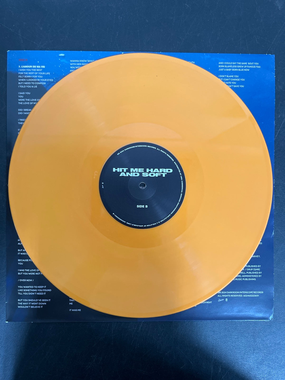 VINYL_1B - Billie Eilish - Hit Me Hard And Soft LE Orange Vinyl USED NOT TESTED
