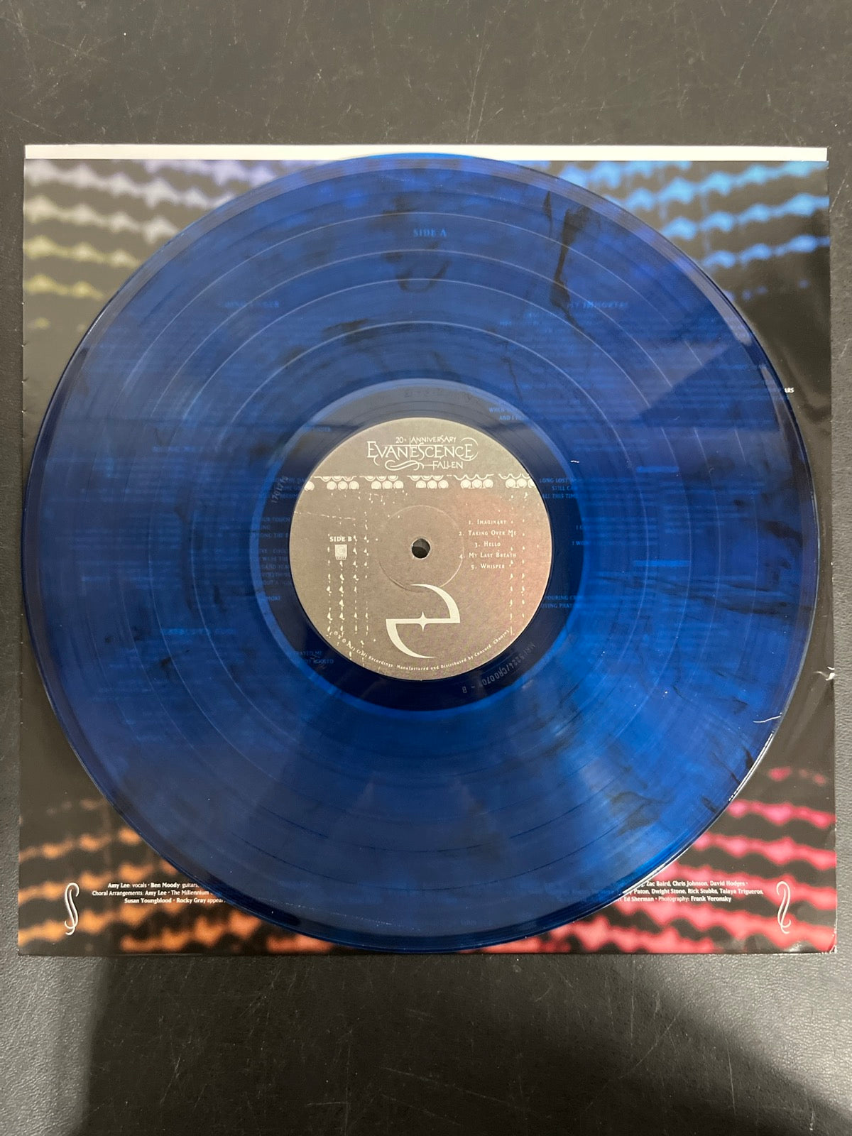 VINYL_1B - Evanescence - Fallen 20th Anniv Ed. Blue Smoke Vinyl USED NOT TESTED