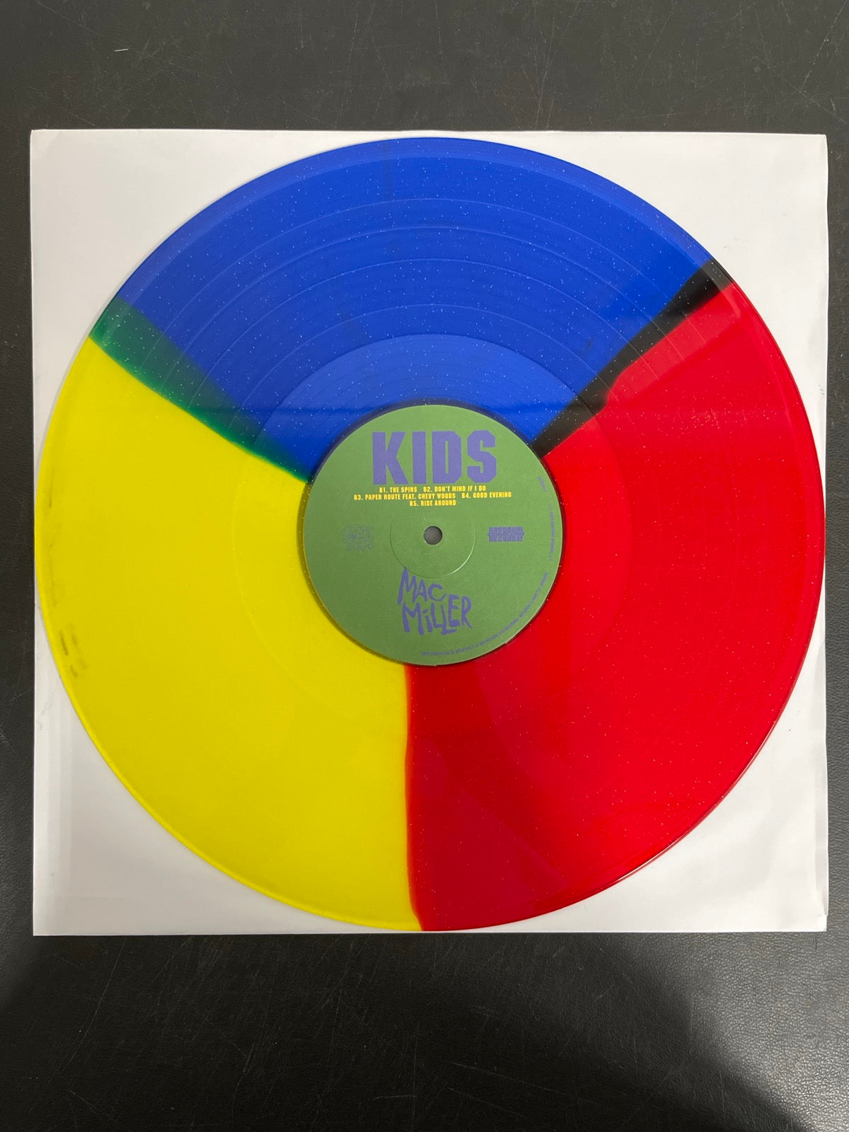 VINYL_1B - Mac Miller - K.I.D.S. LE Blue / Red / Yellow Vinyl USED NOT TESTED