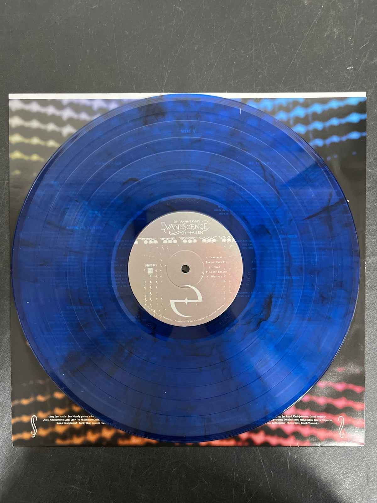 VINYL_1B - Evanescence - Fallen 20th Anniv Ed. Blue Smoke Vinyl USED NOT TESTED